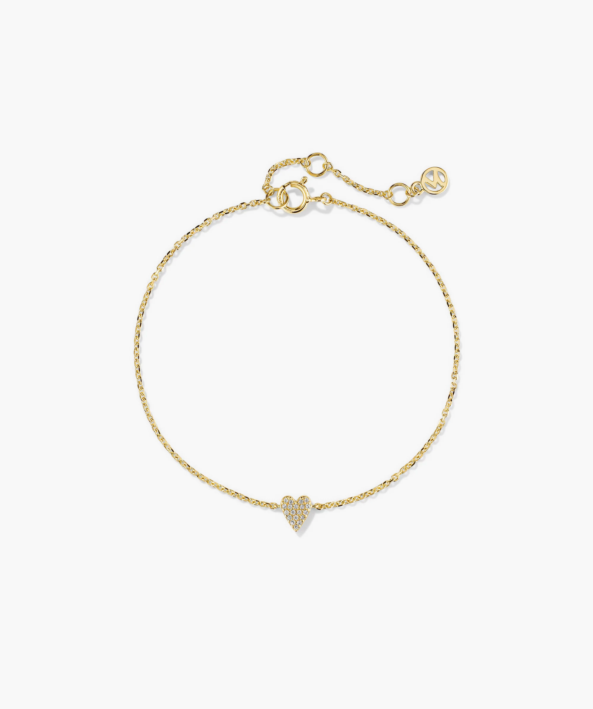 Mini Heart Pavé Diamond Bracelet