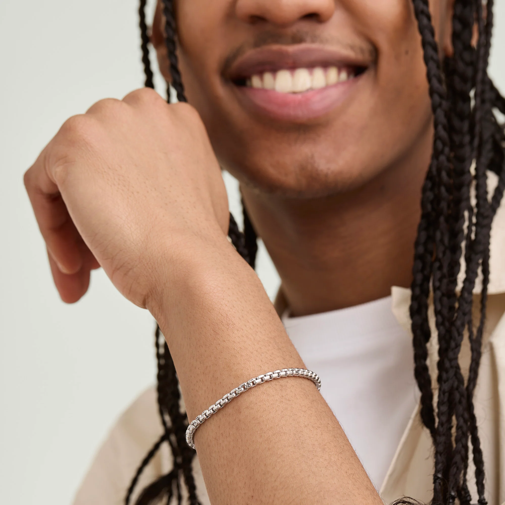 Round Box Chain Bracelet