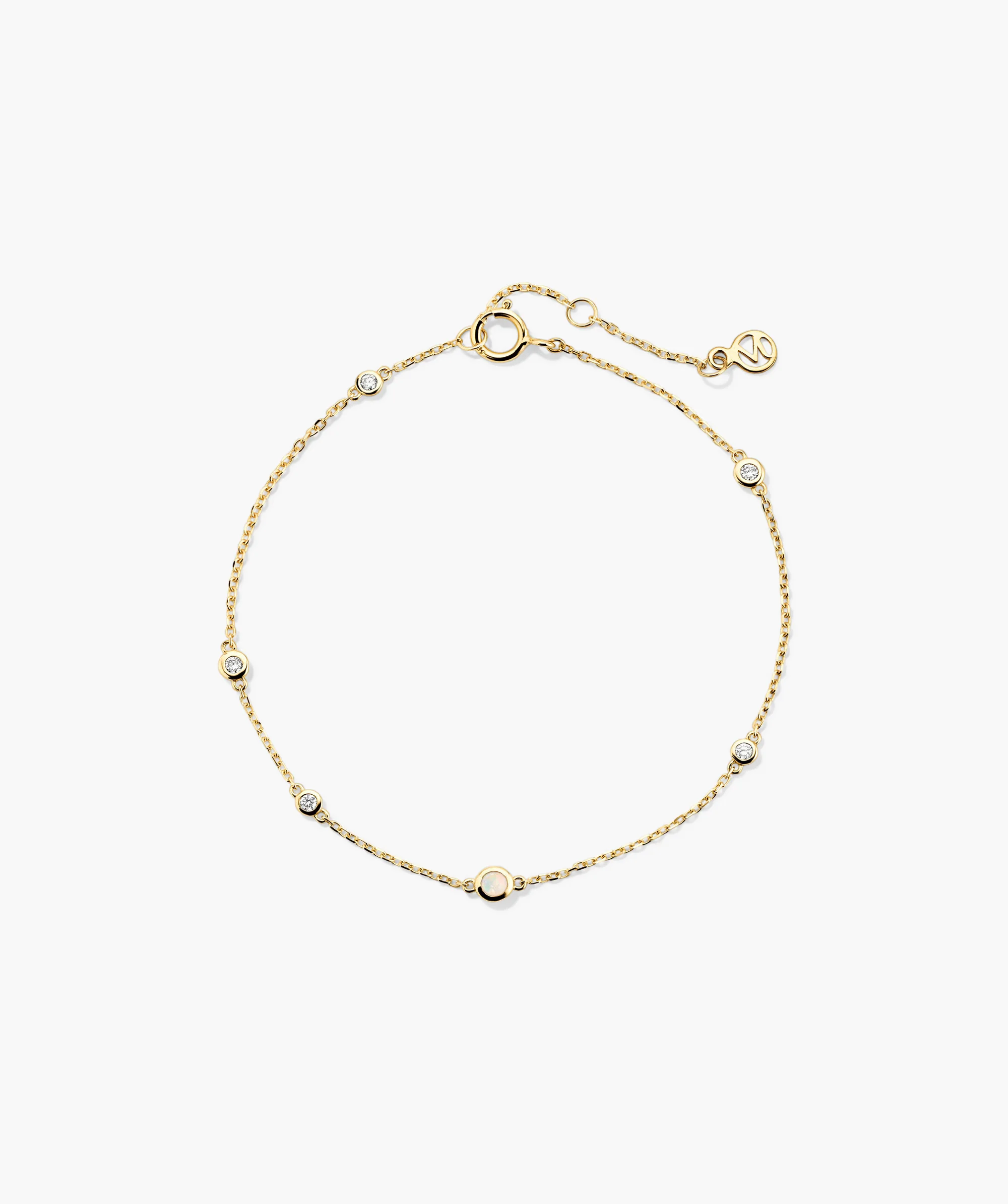 Multi Gemstone Station Bracelet