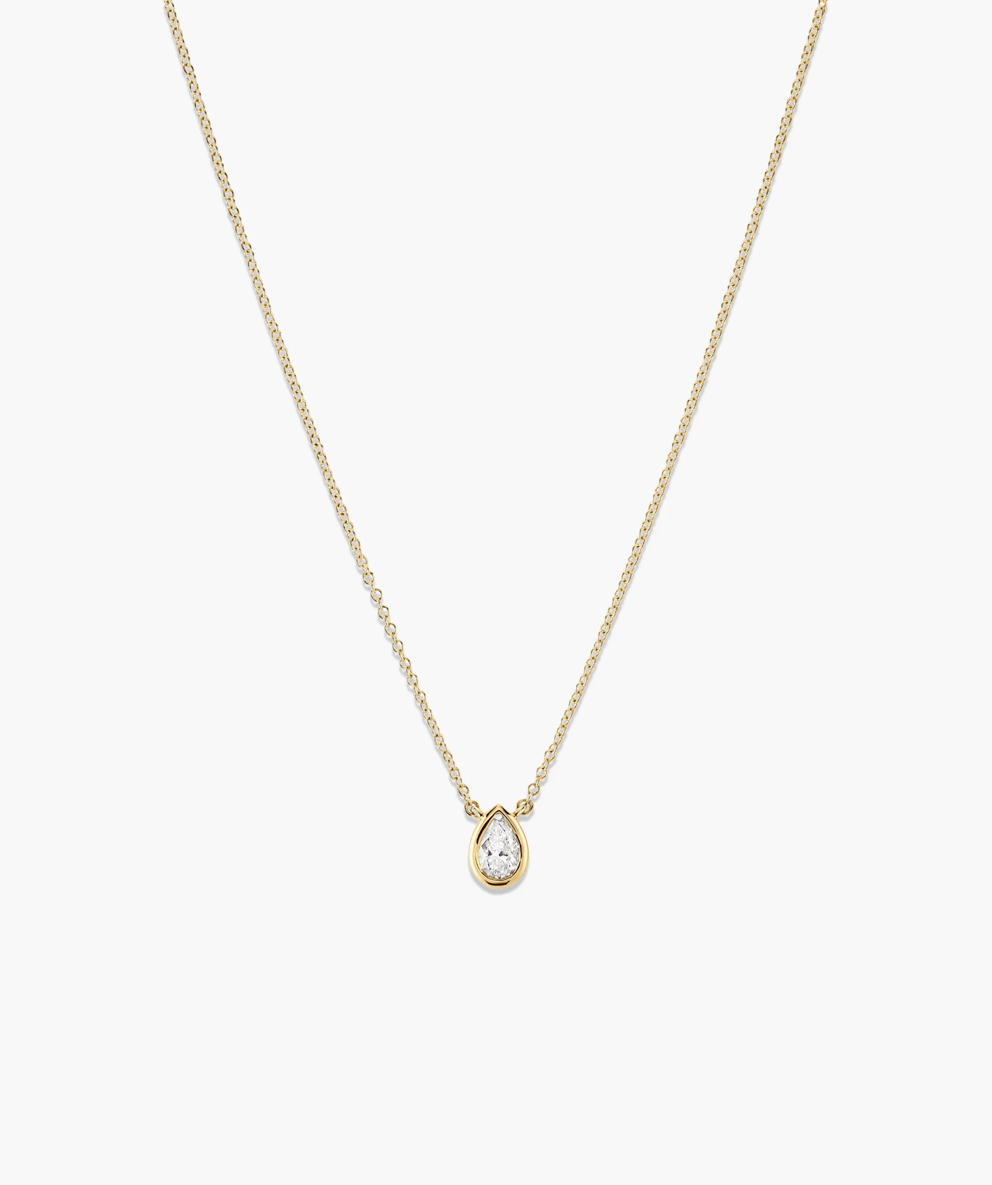 Lab Grown Diamond Pear Necklace