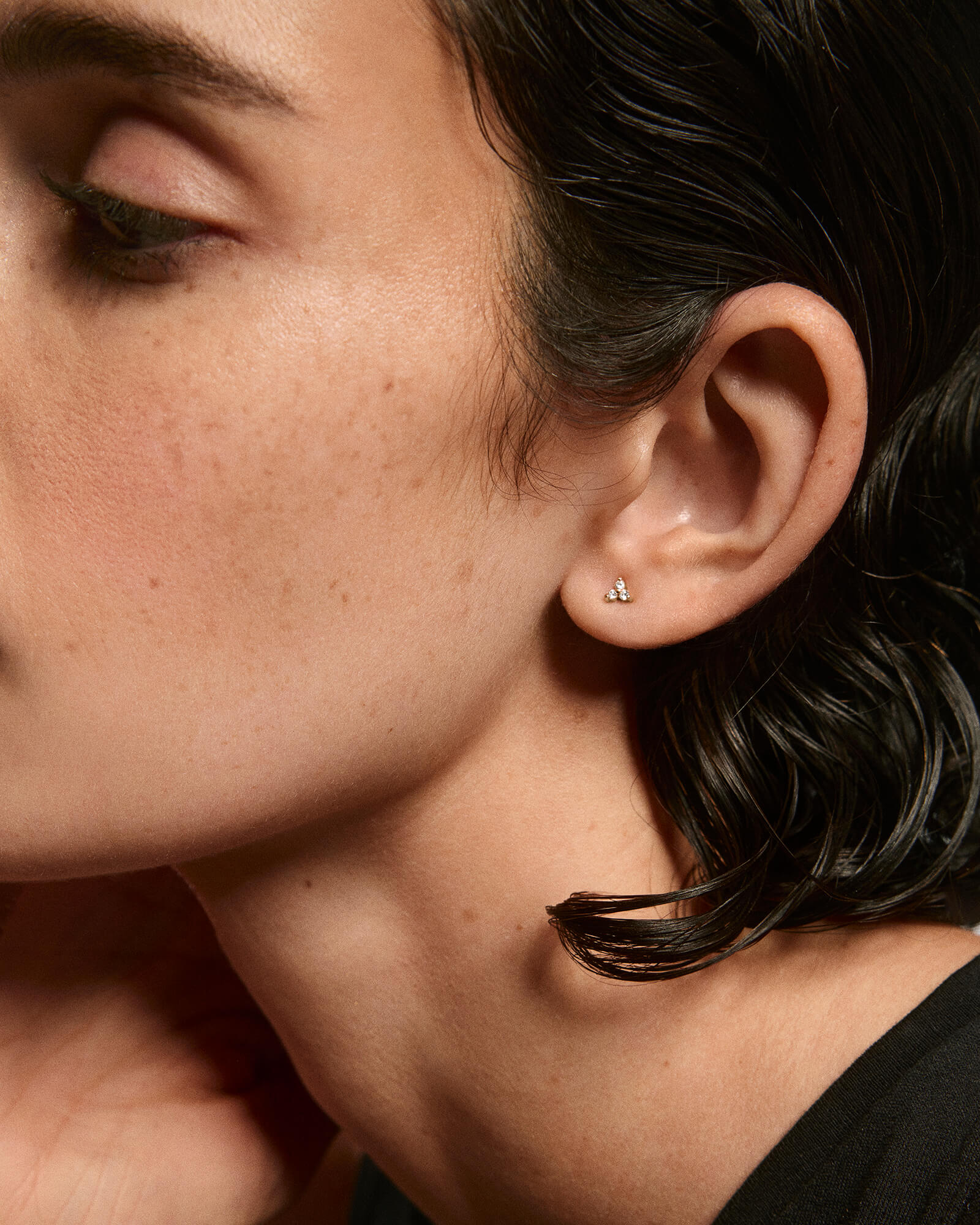 Mini Lotus Diamond Studs