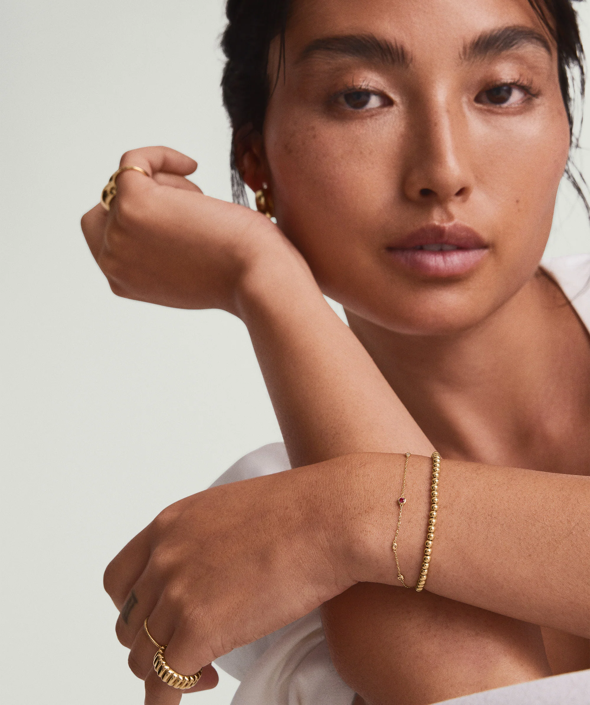 Multi Gemstone Station Bracelet