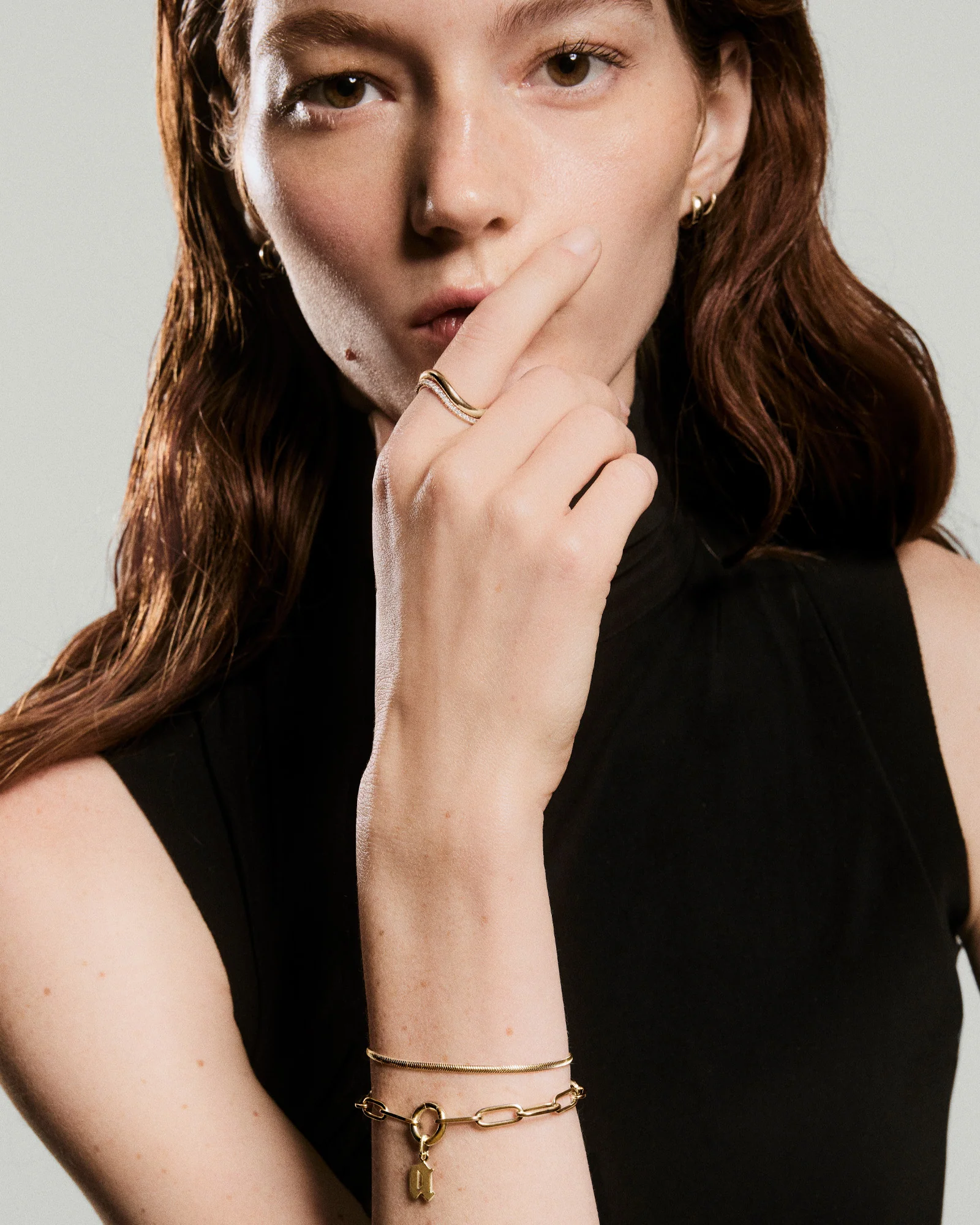 Paperclip Chain Charm Bracelet