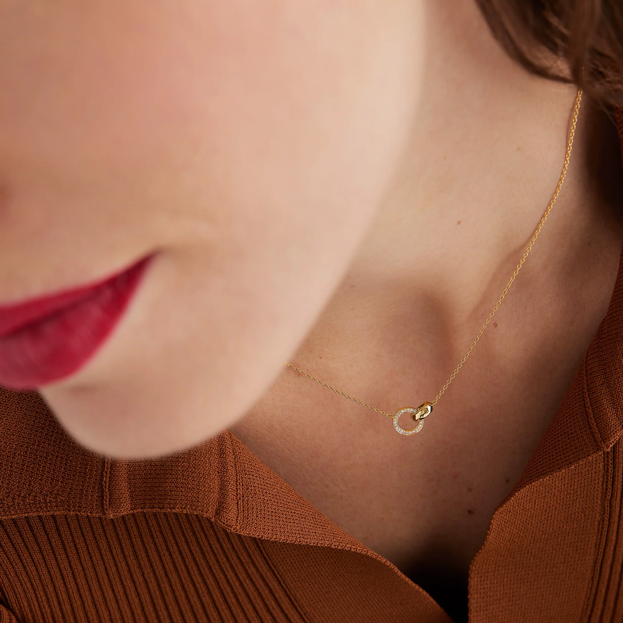 Pavé Diamond Linked Necklace