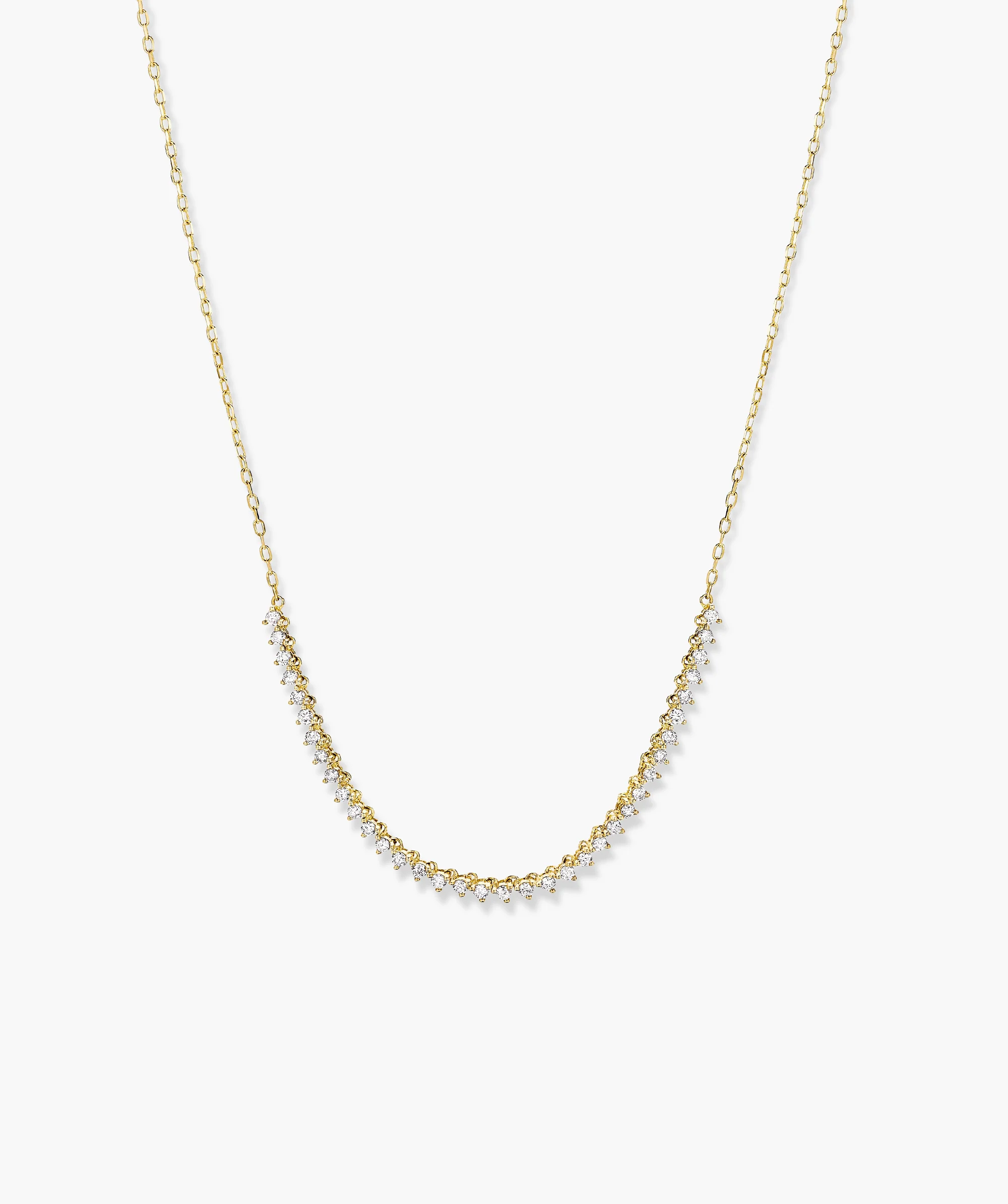 Diamond Half Tennis Necklace