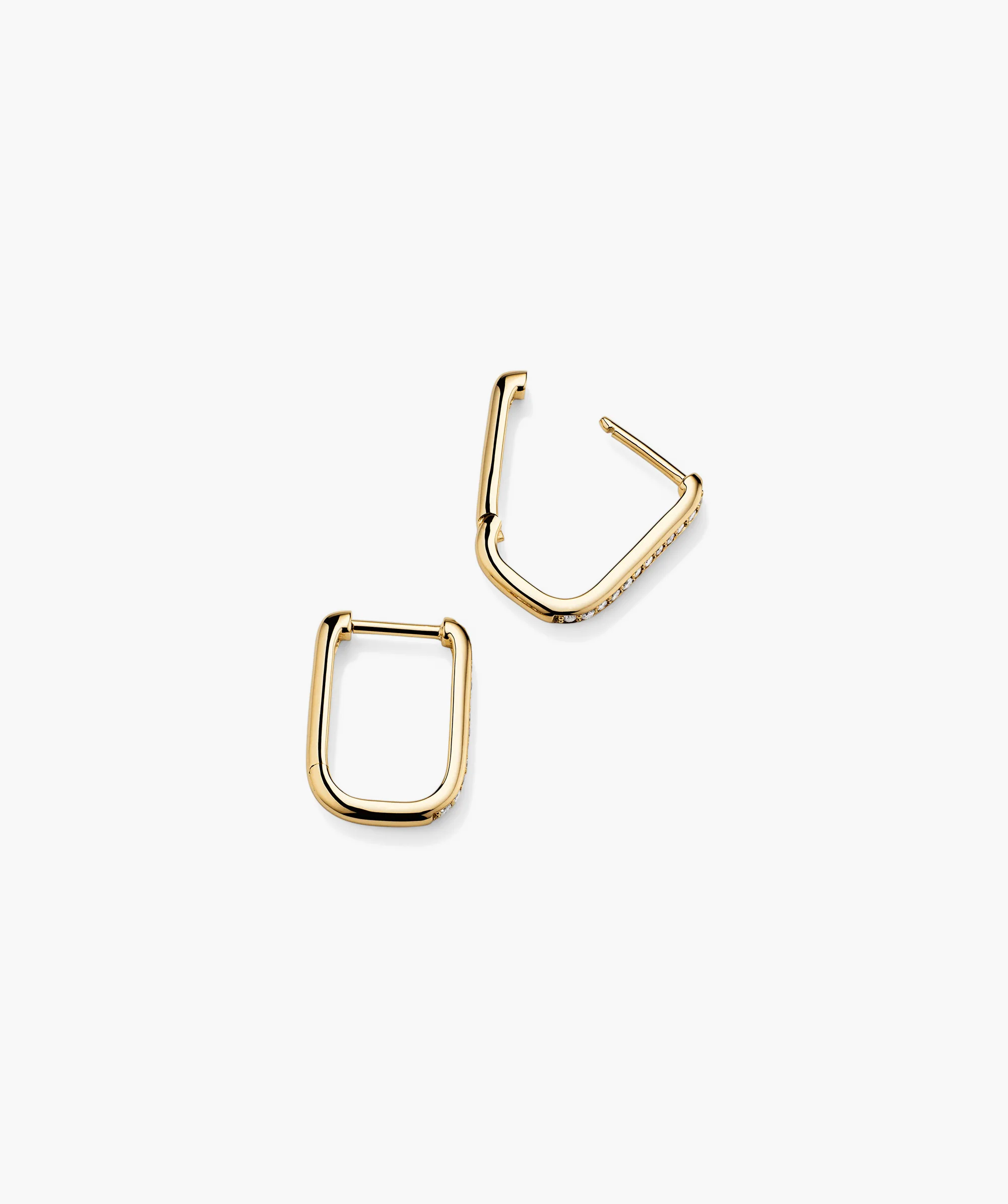Pavé Diamond Small U Hoops