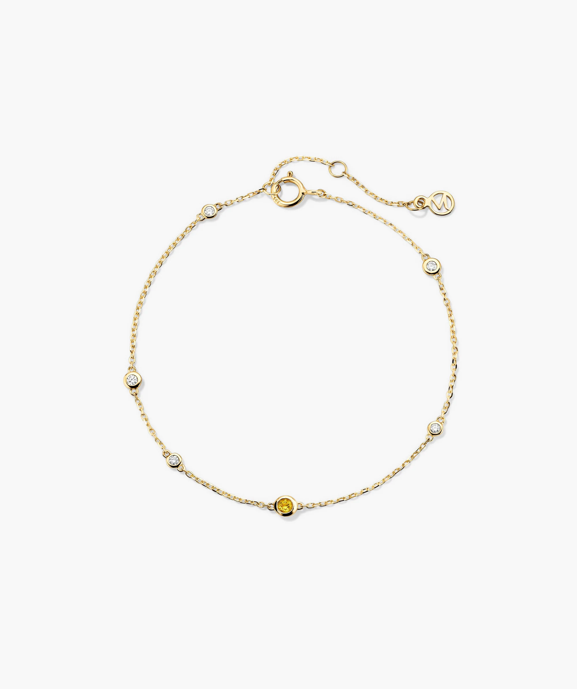 Multi Gemstone Station Bracelet