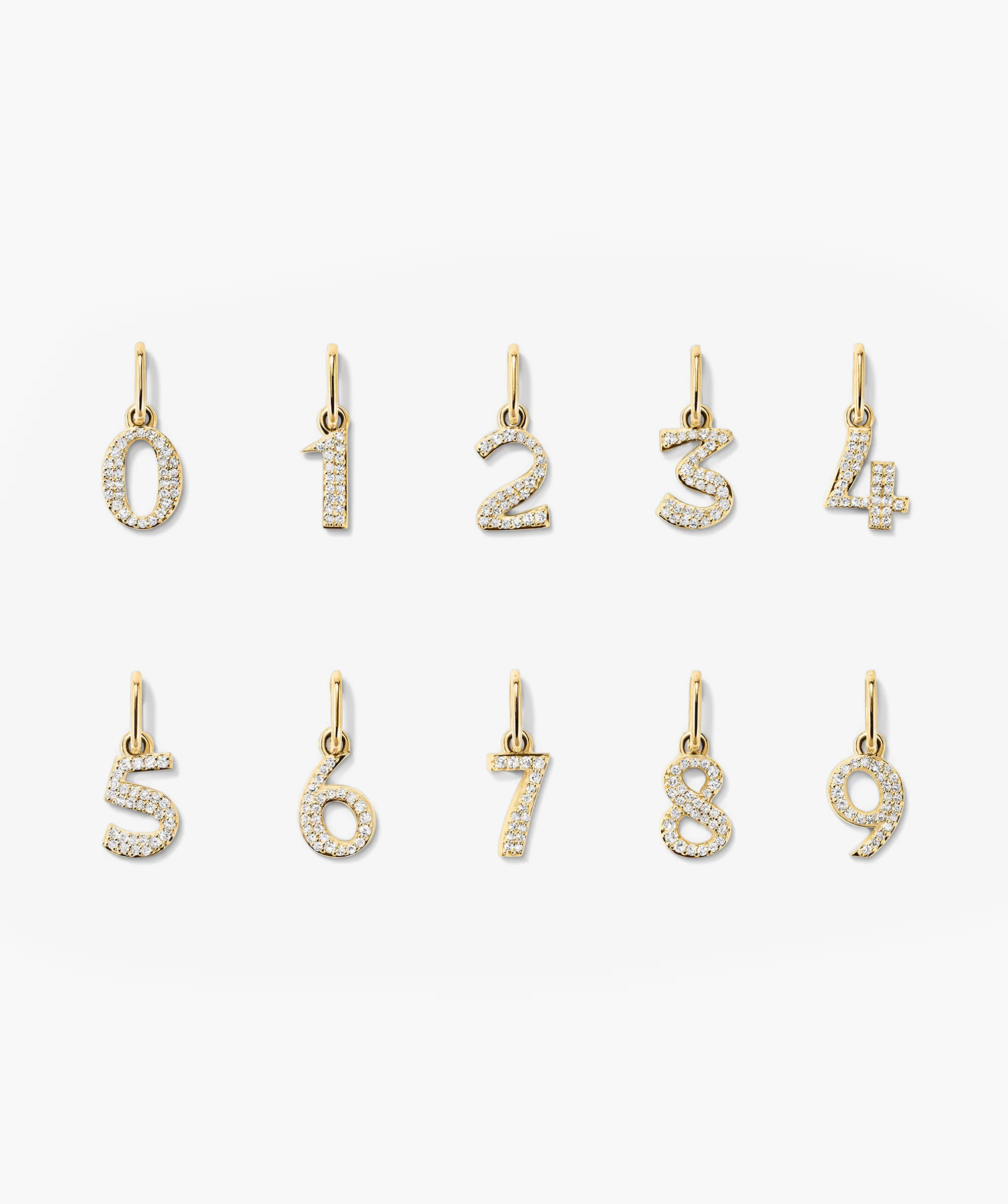 Diamond Number Charm