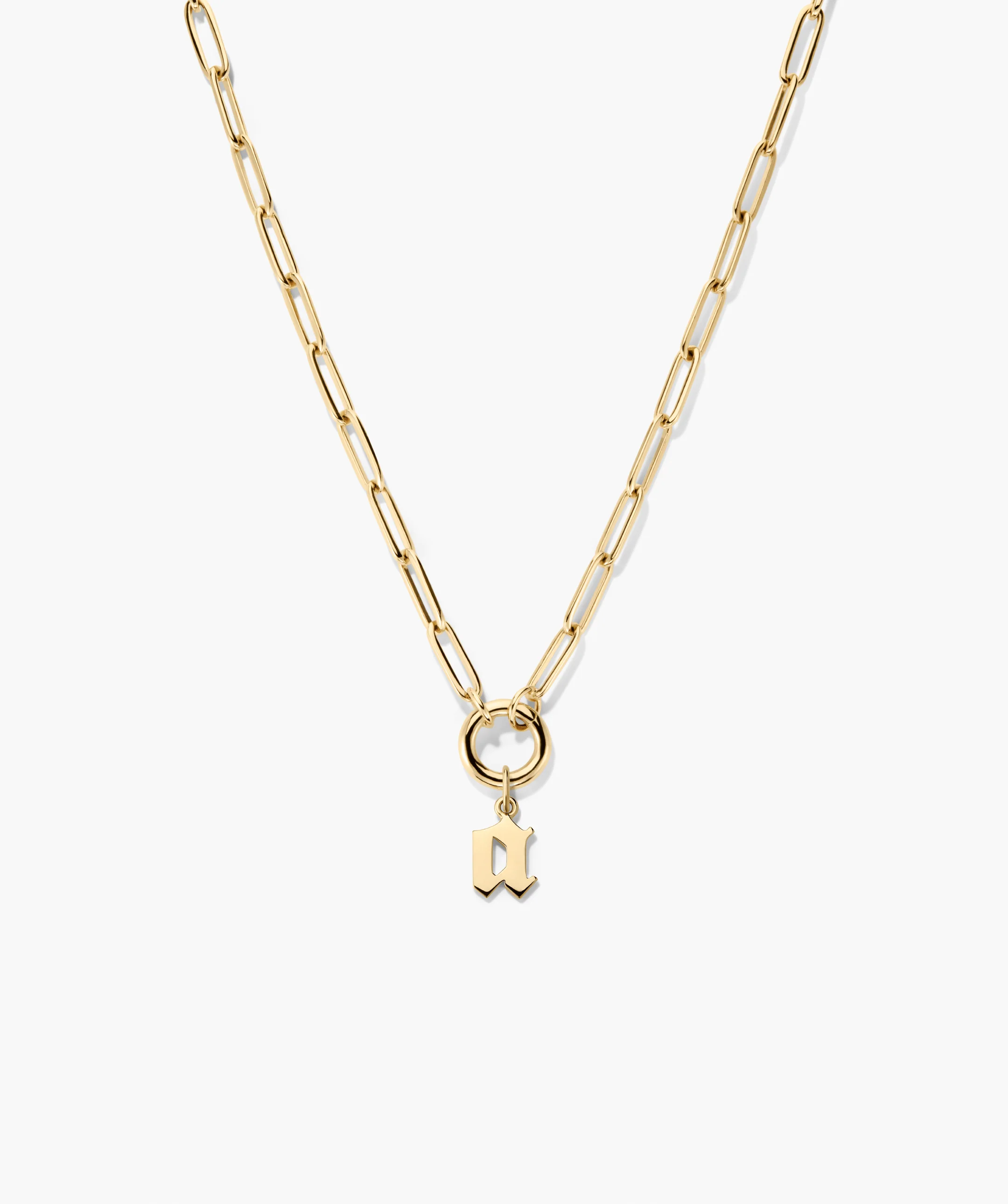 Paperclip Chain Charm Necklace