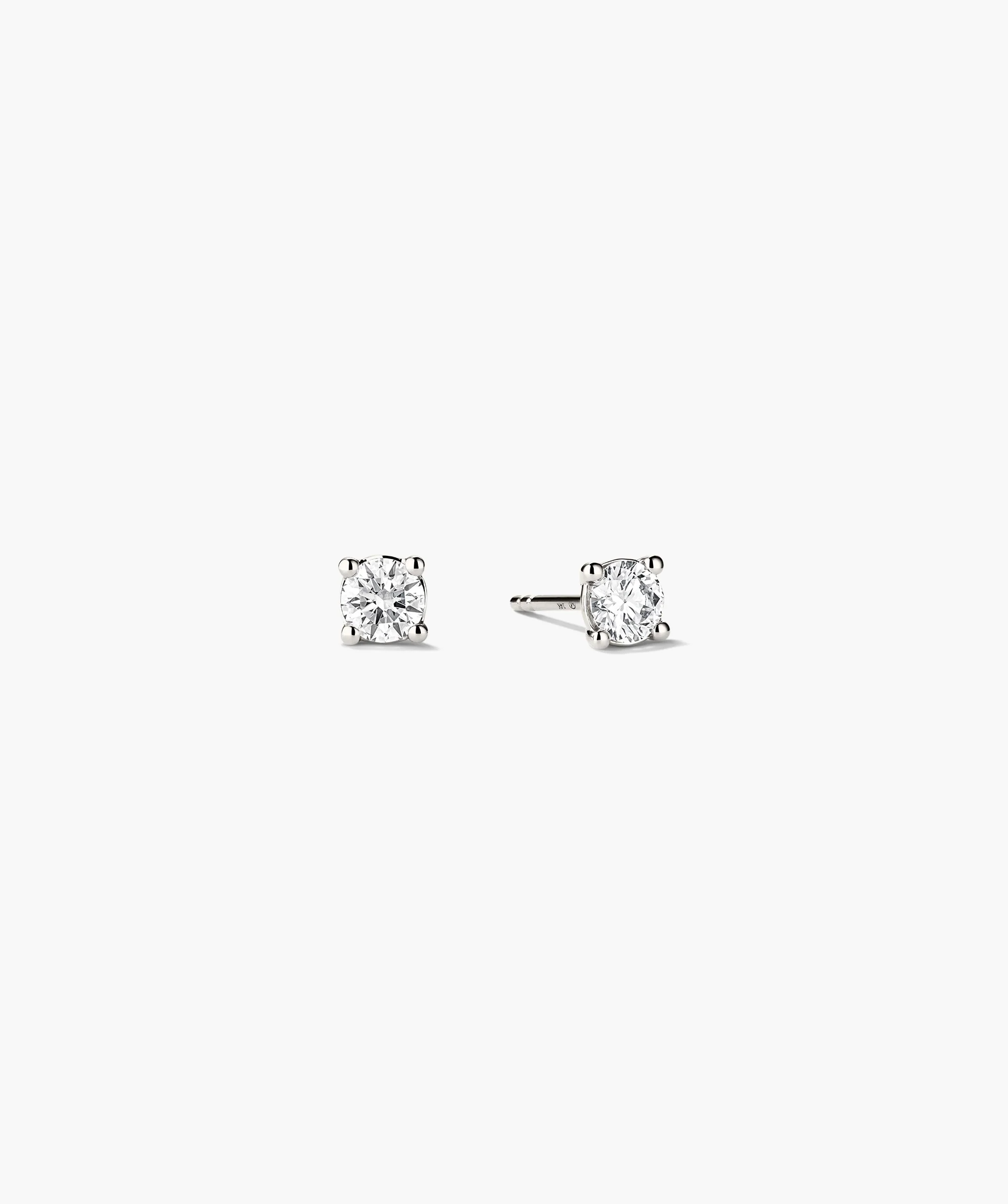 Lab Grown Diamond Round Studs 0.5 TCW