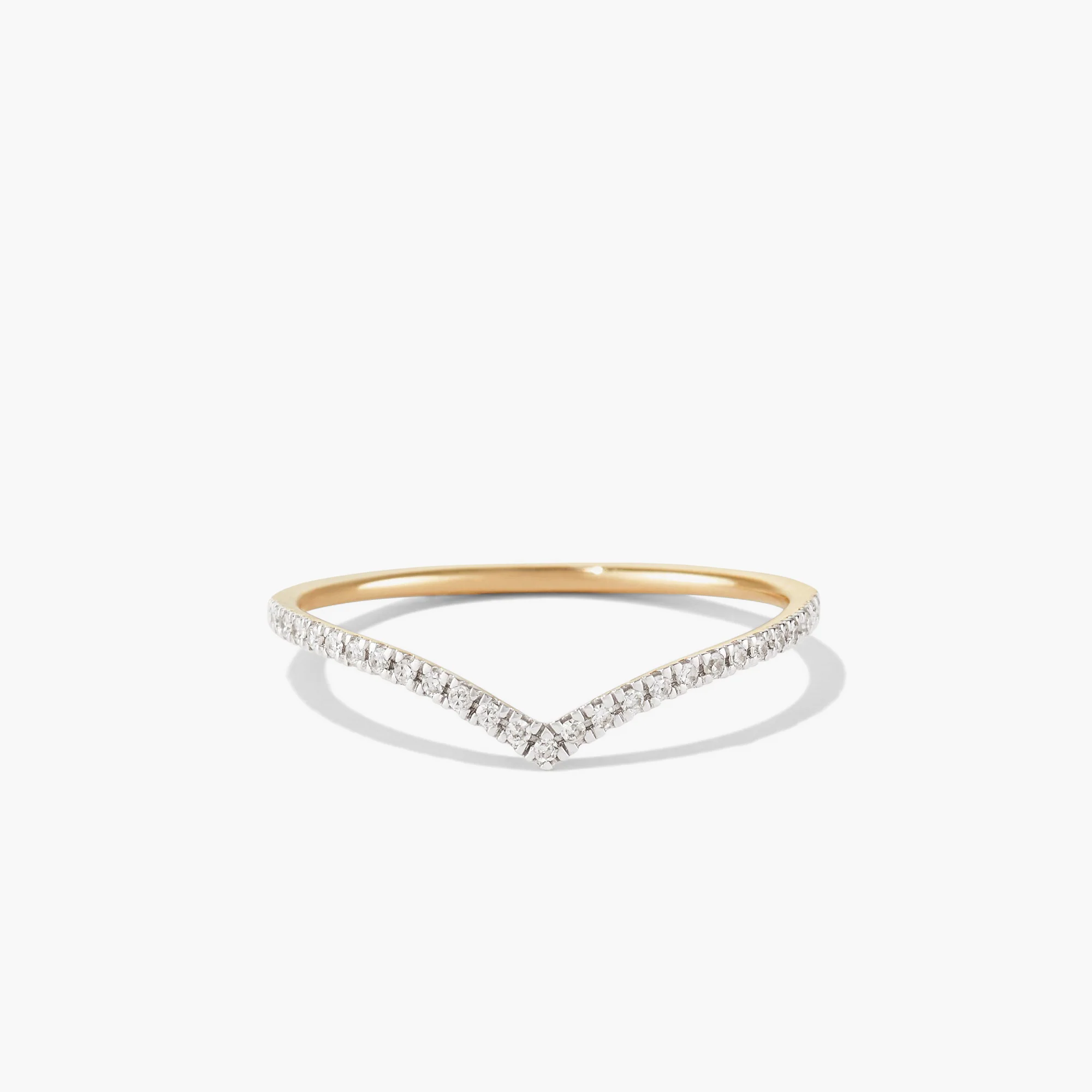 Pavé Diamond Wishbone Ring