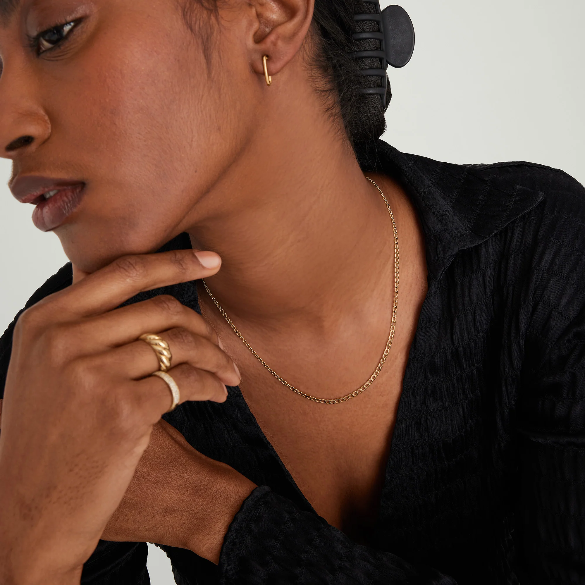 Flat Curb Chain Necklace