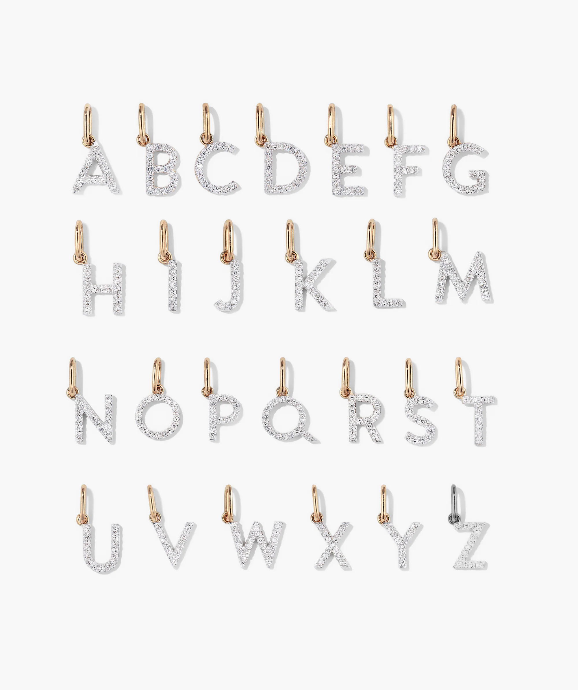 Diamond Letter Charm