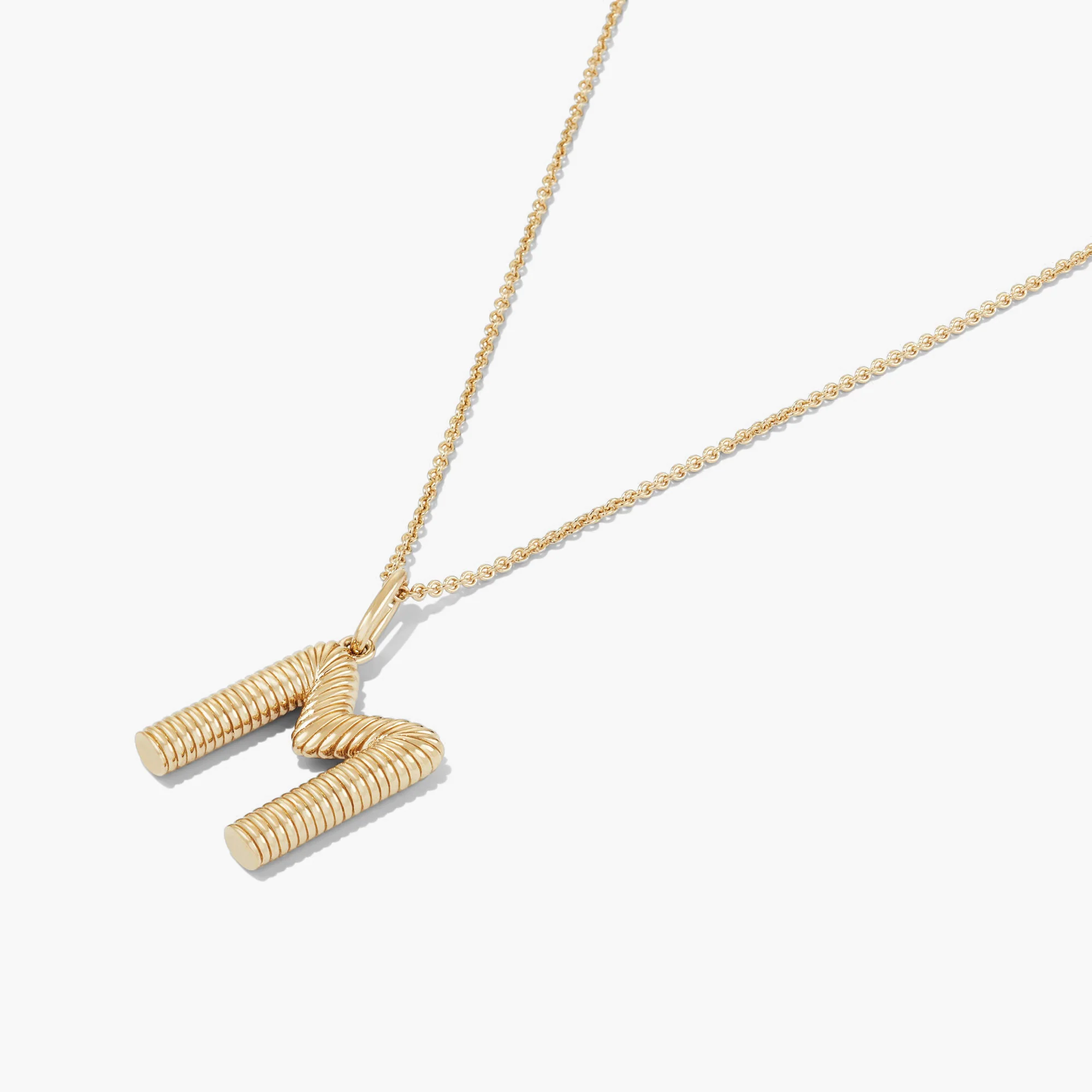 Bold Letter Pendant Necklace