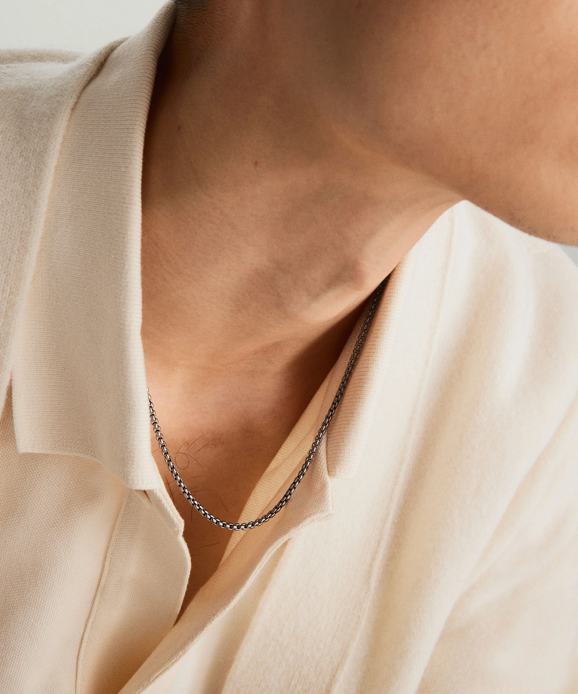 Round Box Chain Necklace