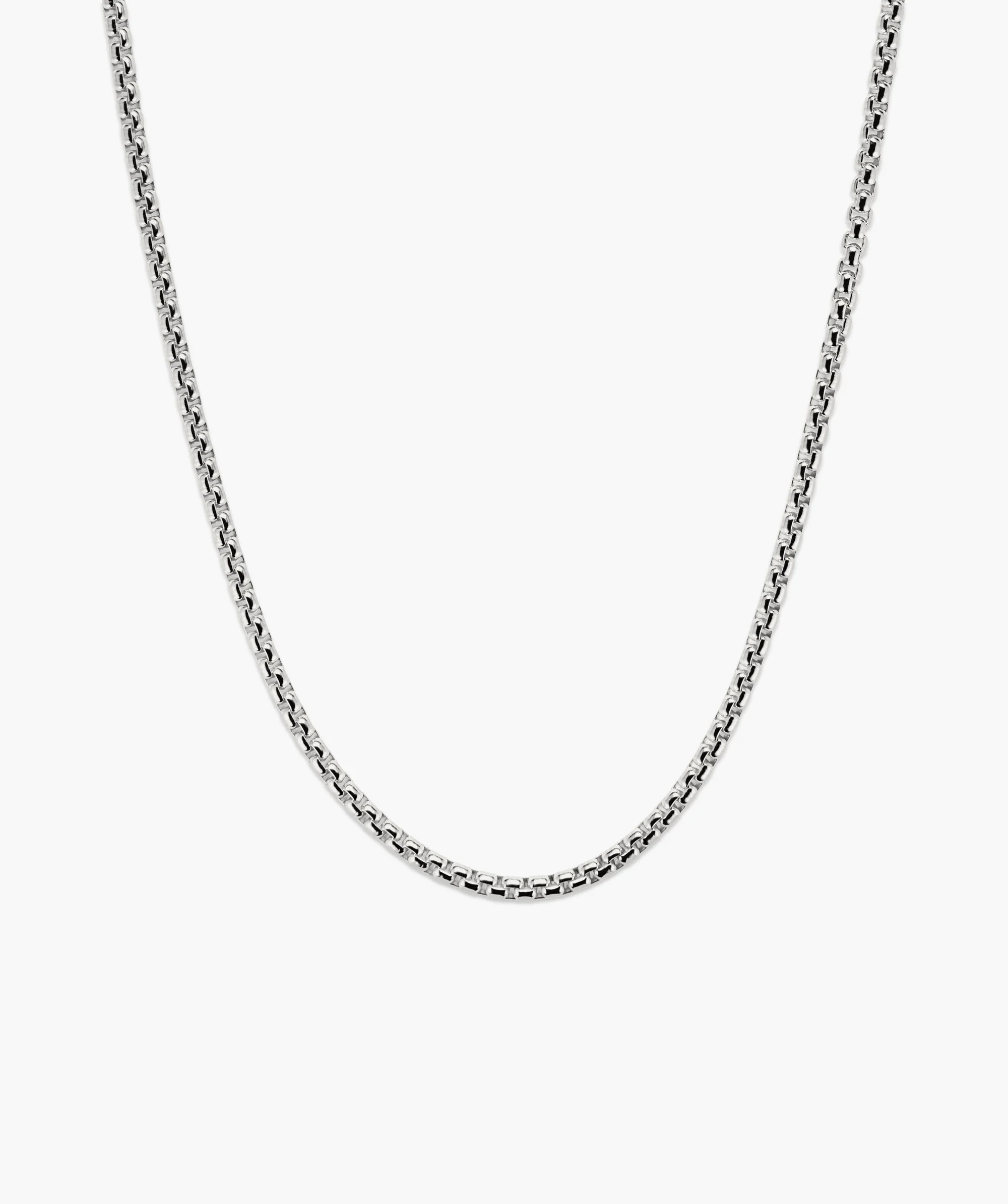3.7mm Round Box Chain Necklace