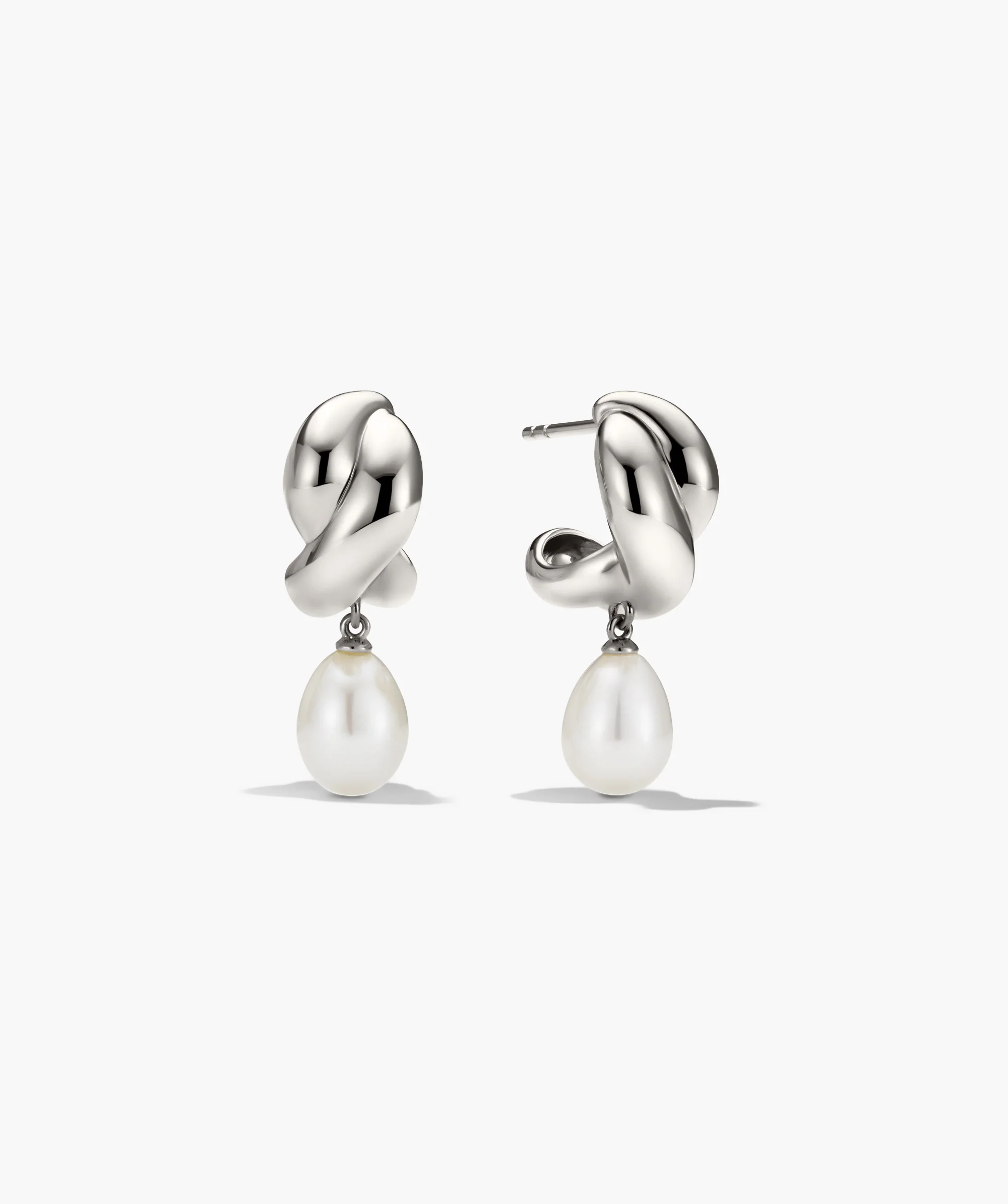 Brioche Pearl Drop Earring