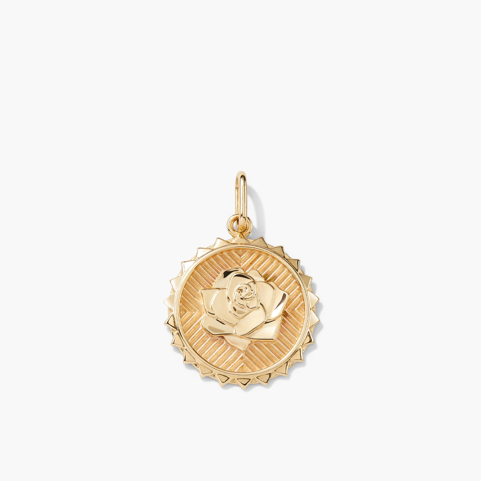Strength: Rose Coin Charm Pendant