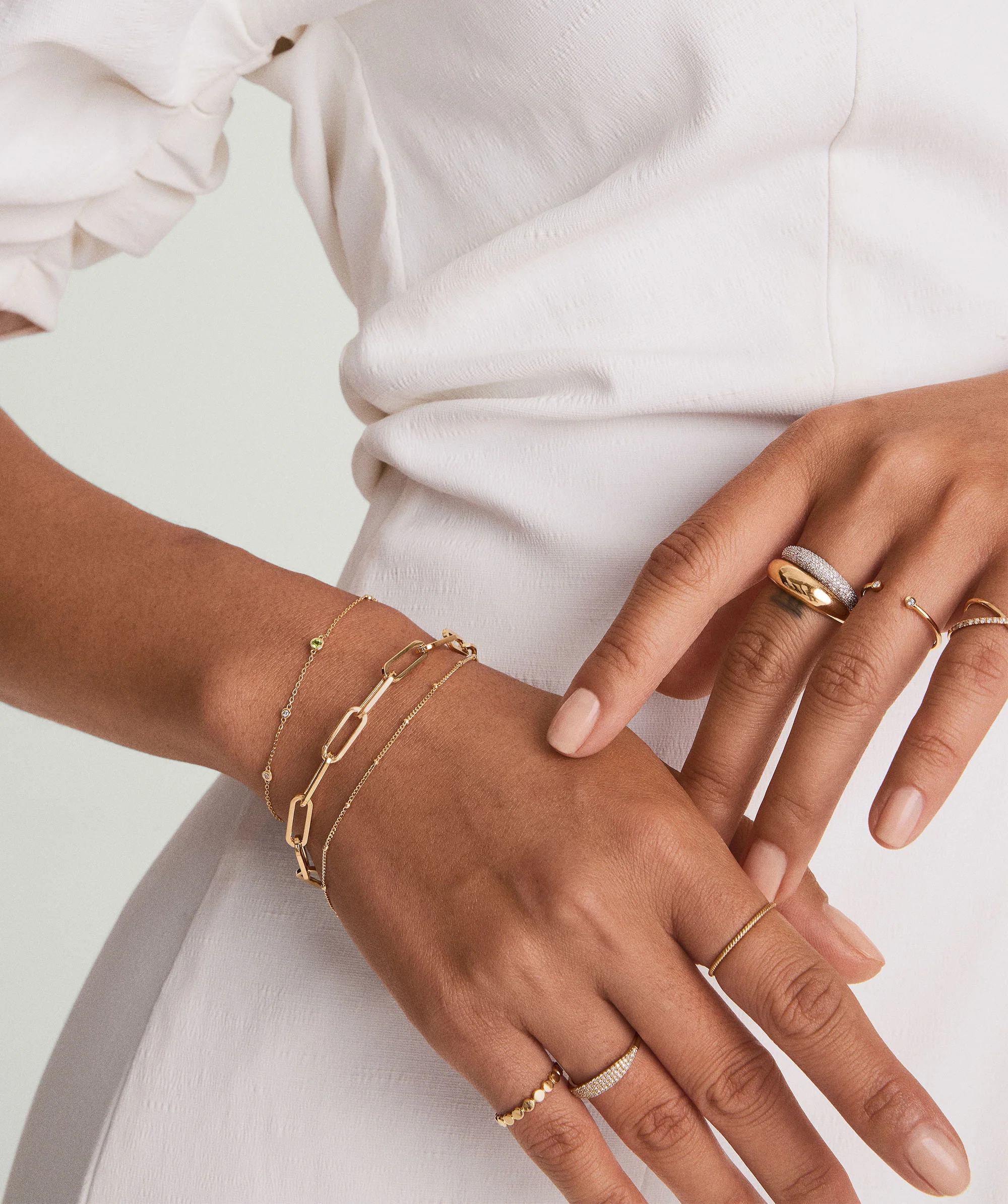 Pavé Diamond Thin Dôme Ring