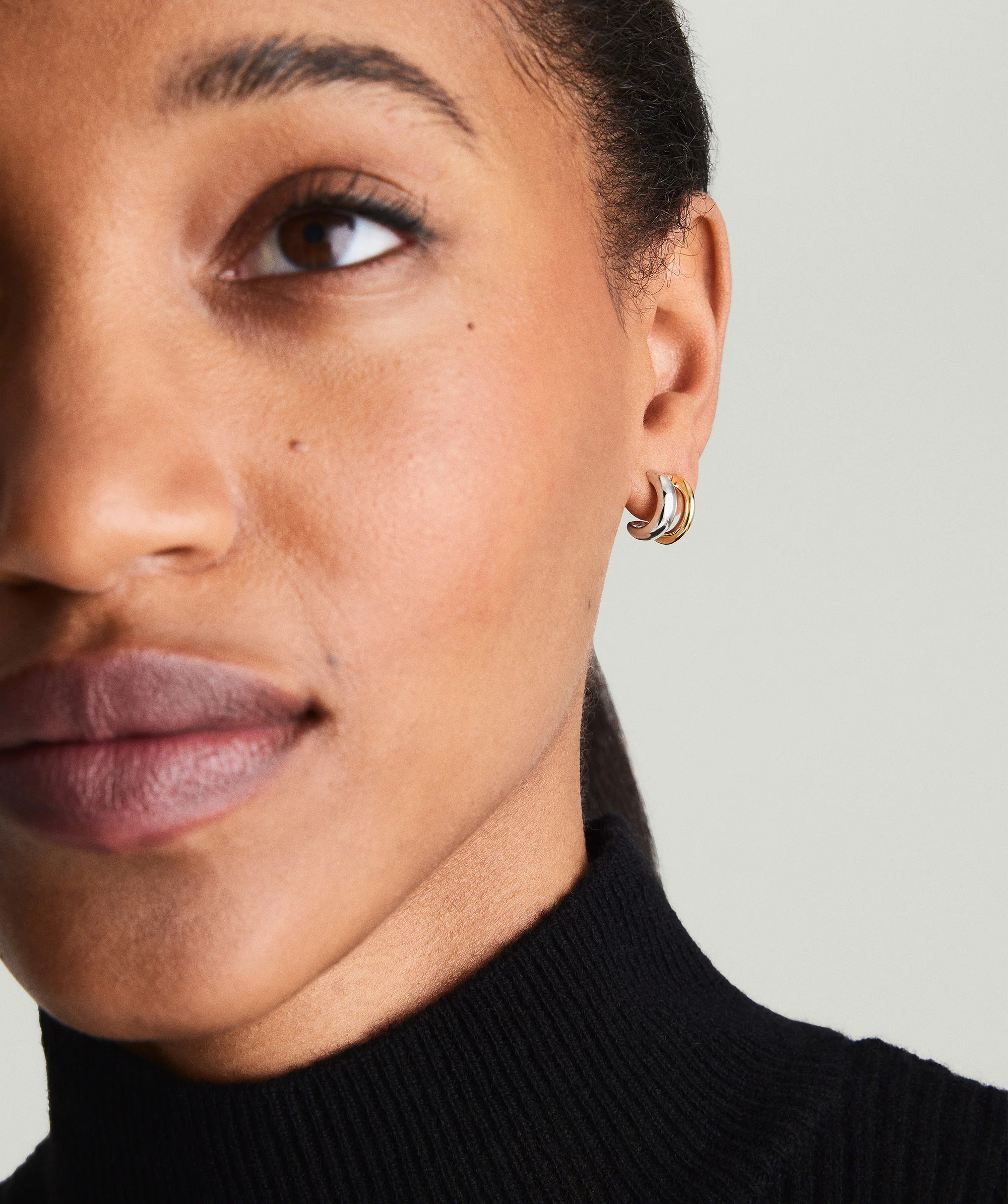 Duet Mixed Huggie Hoops