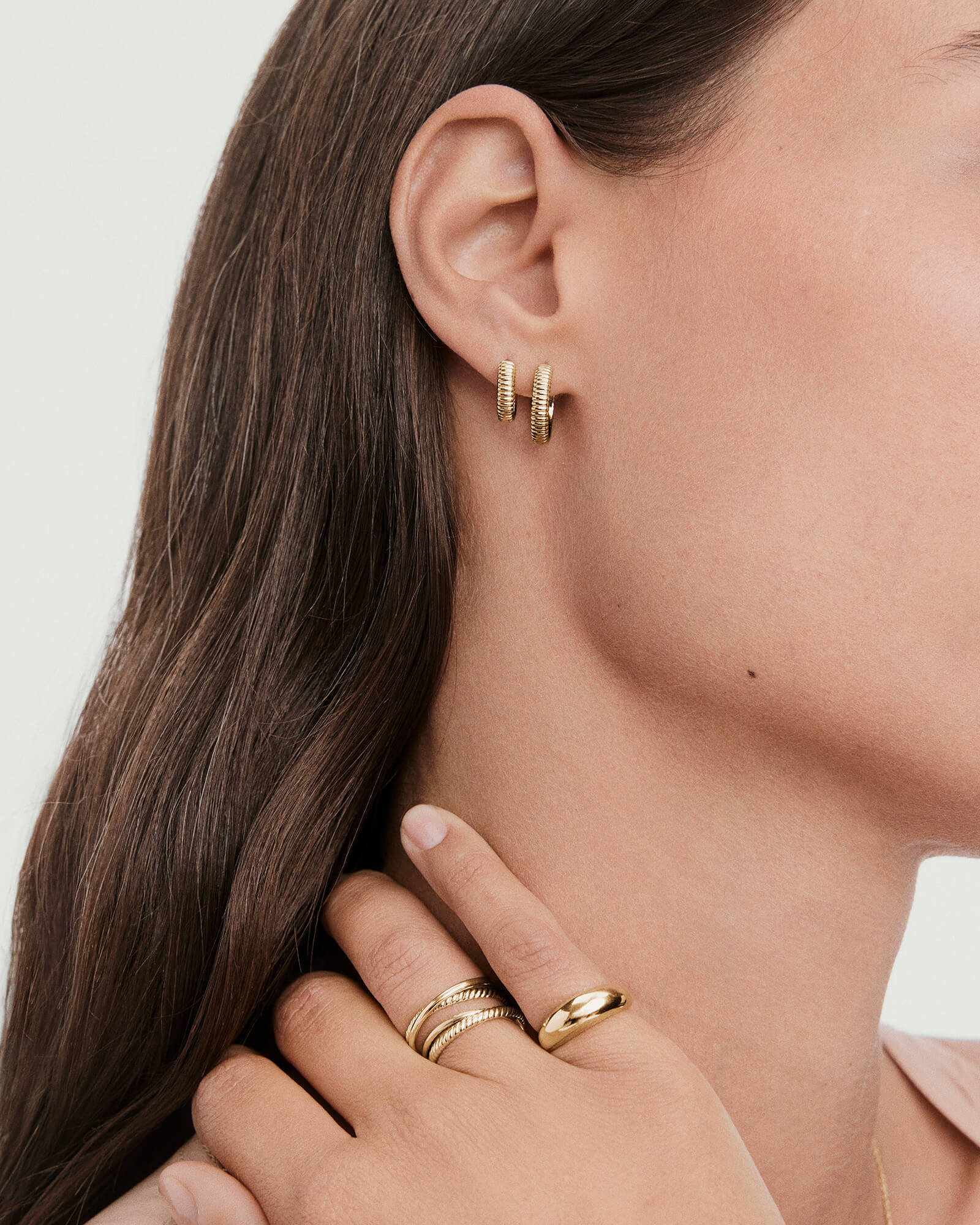 Charlotte Textured Hoops