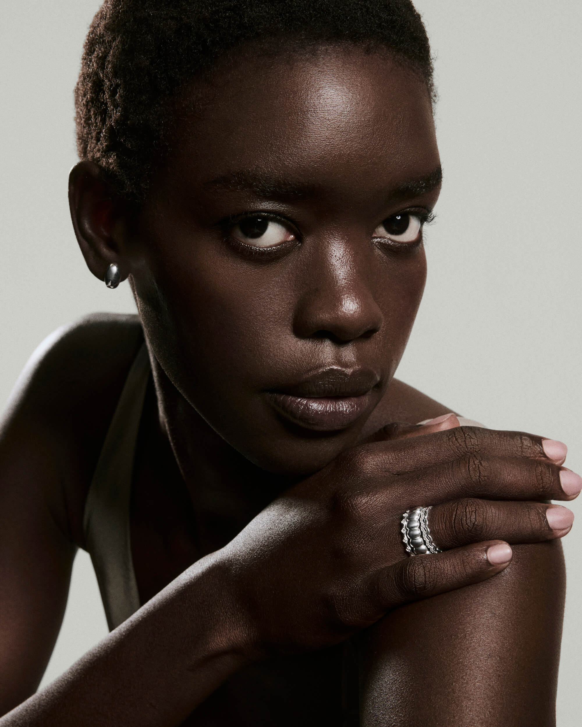 Charlotte Crest Stacker Ring