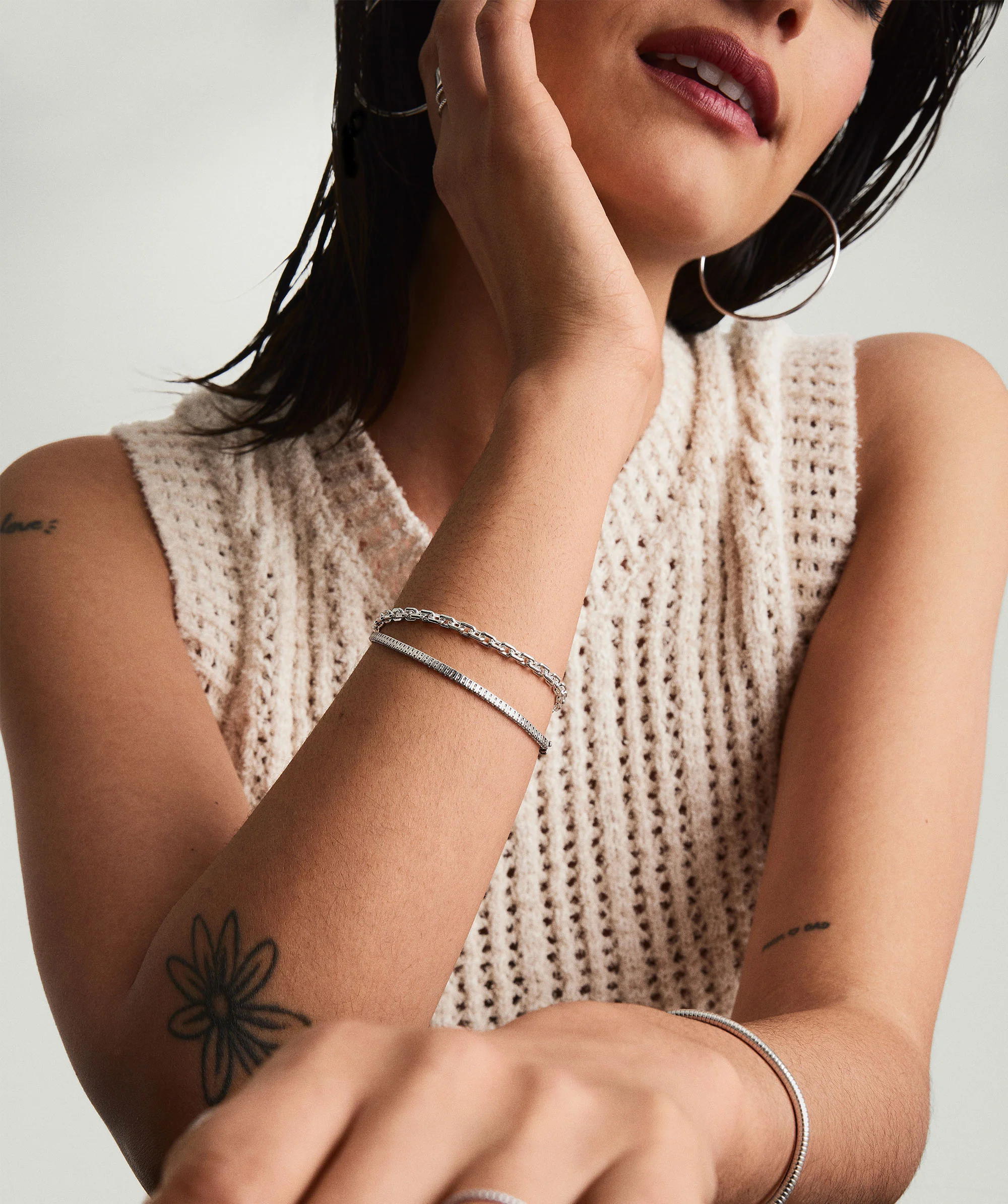 Trace Rectangle Chain Bracelet