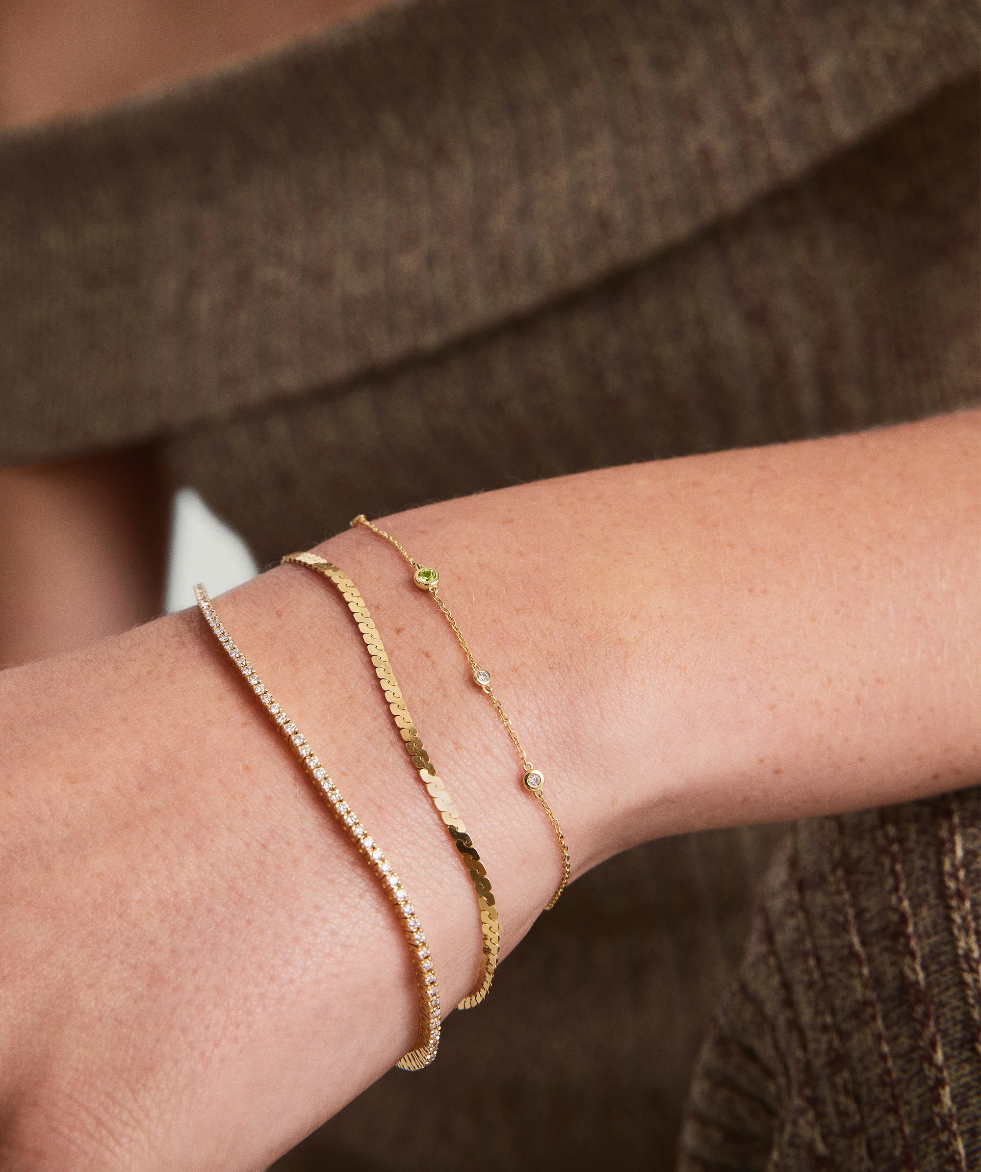 Multi Gemstone Station Bracelet