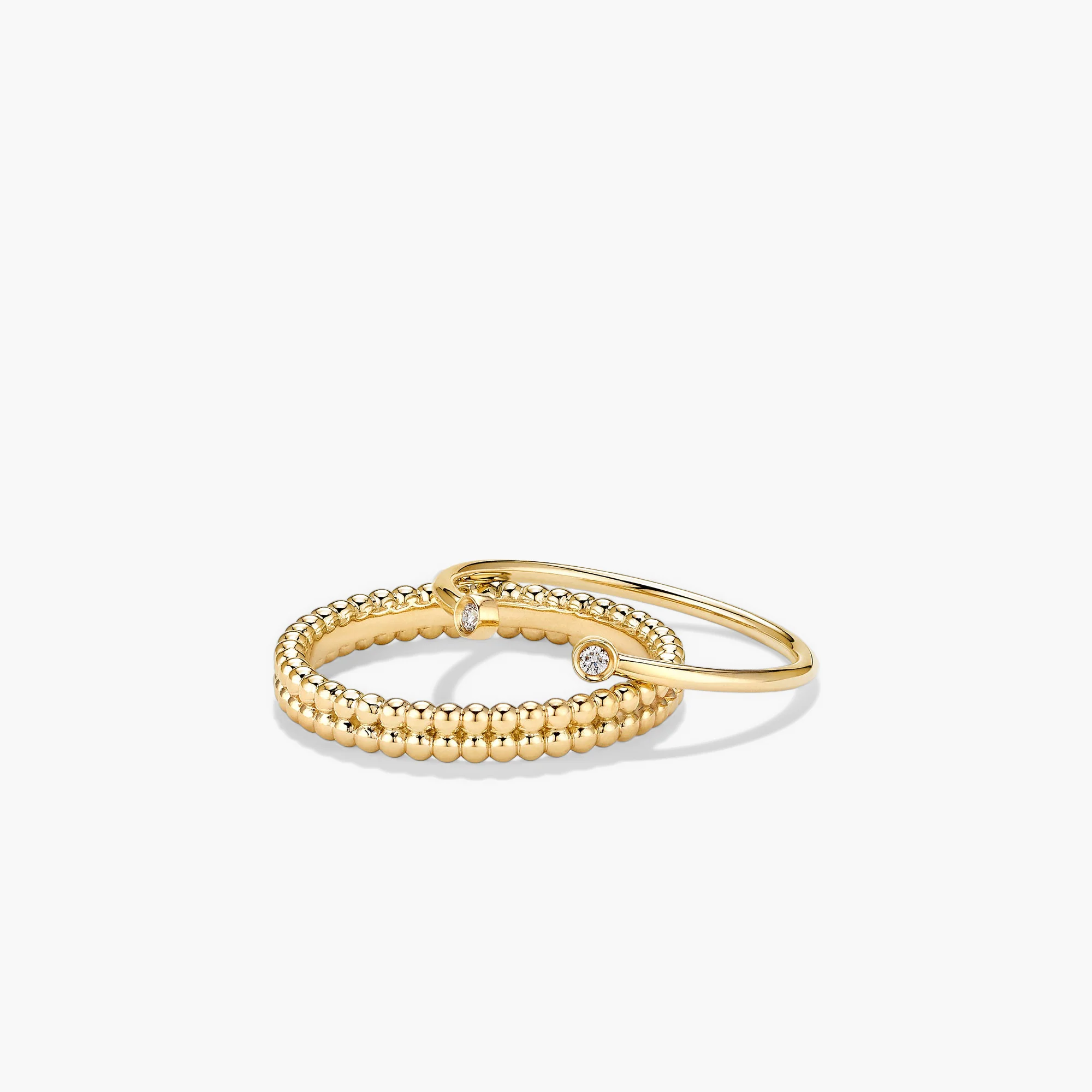 Duo Beaded Stacker Ring