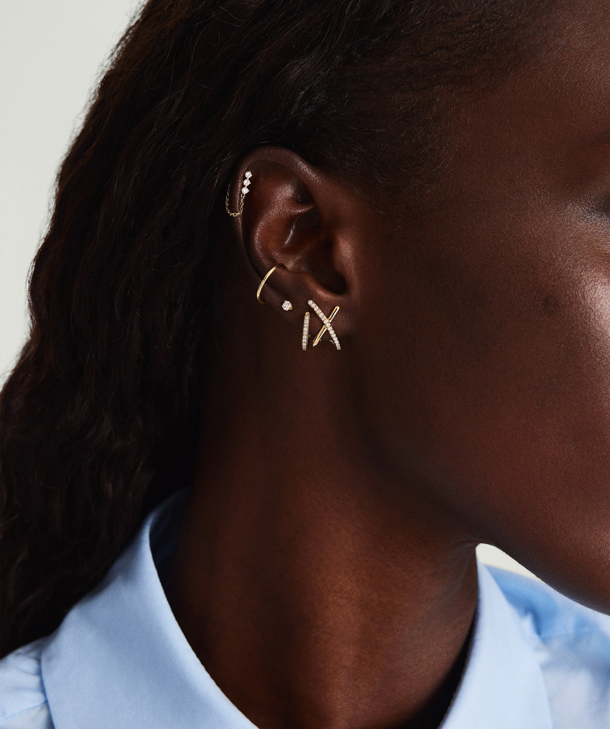 Pavé Diamond X Oversized Studs