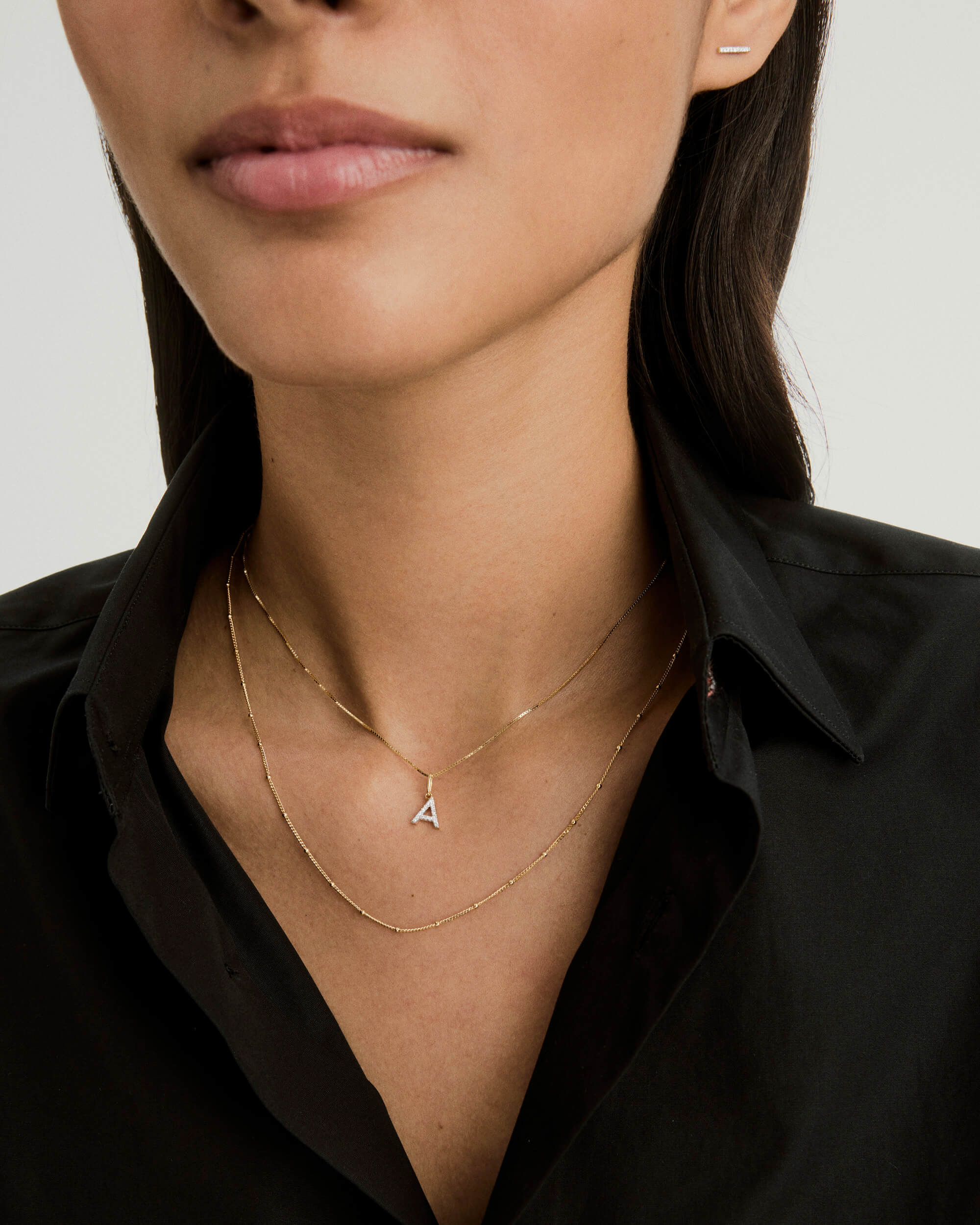 Diamond Letter Charm