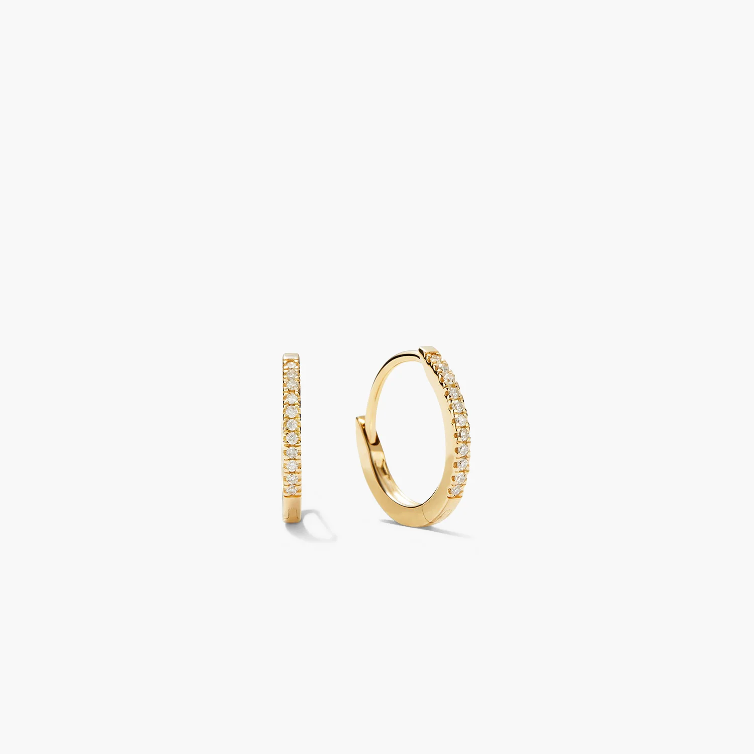 Pavé Diamond Huggie Hoops