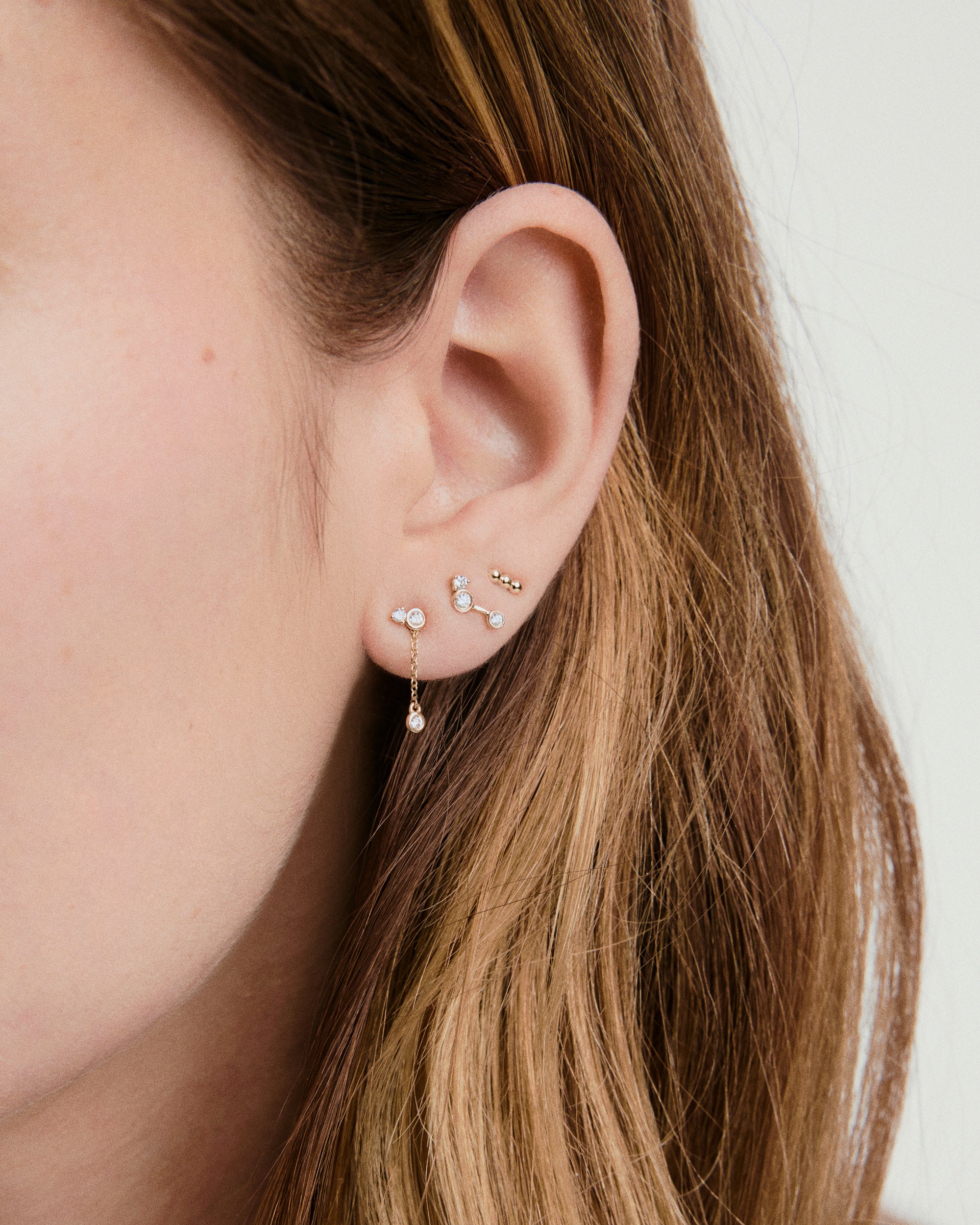 Celeste Lab Grown Diamond Chain Stud