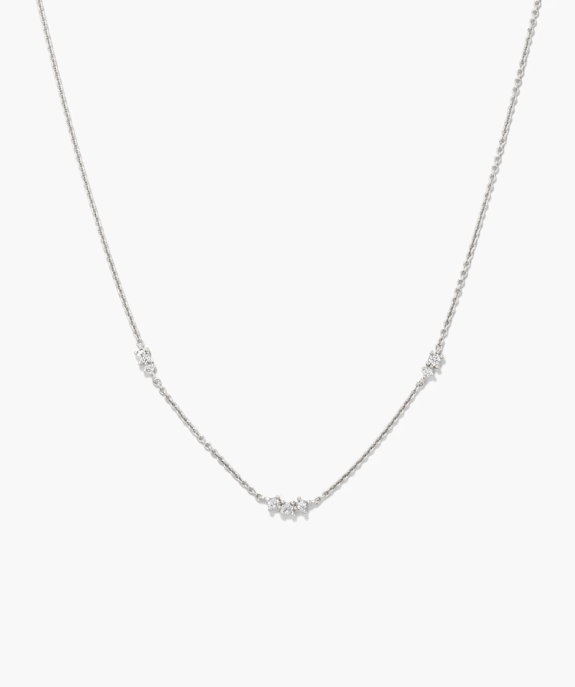 Floating Lab Grown Sapphire Necklace