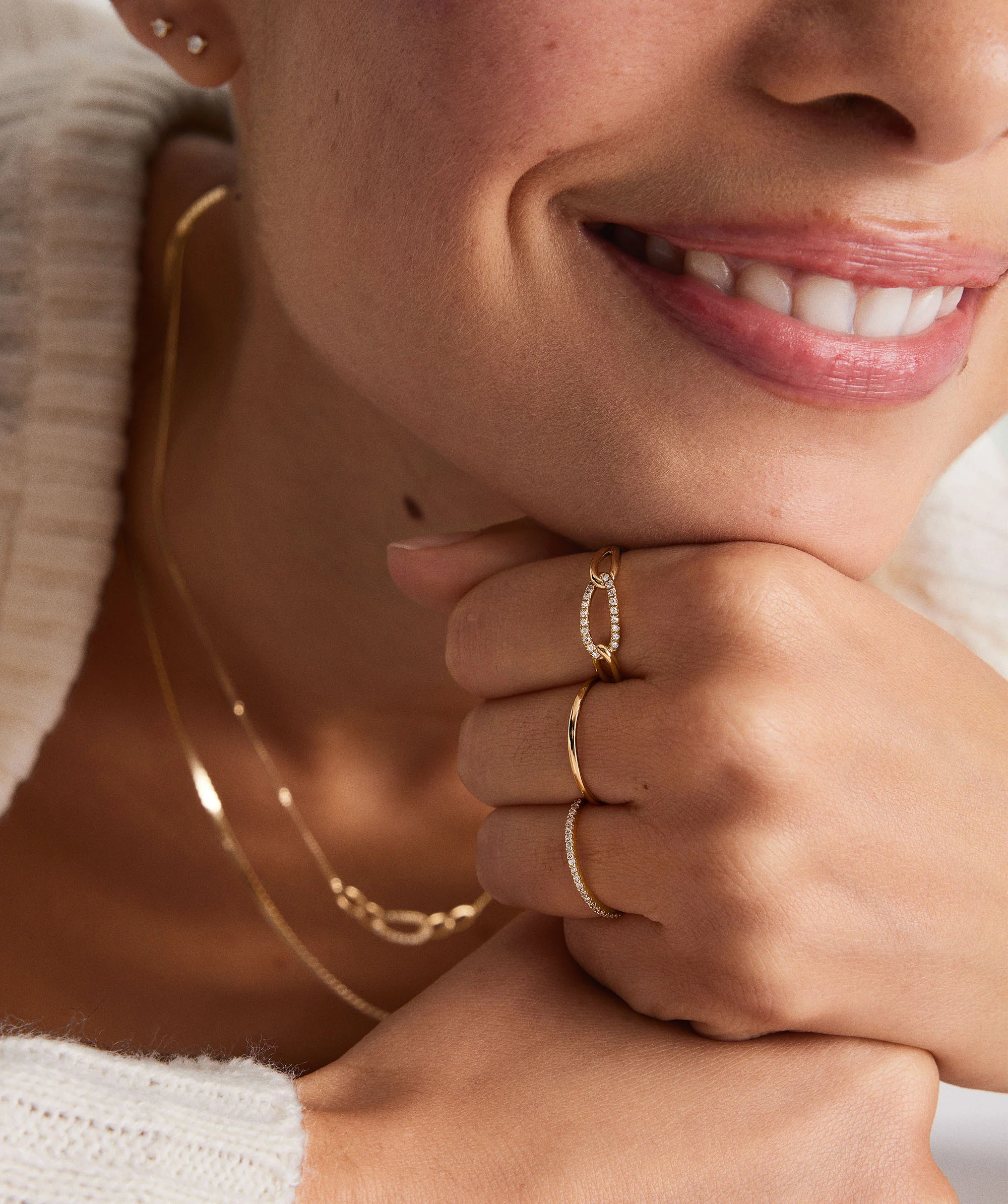 Pavé Diamond Oversized Curb Ring