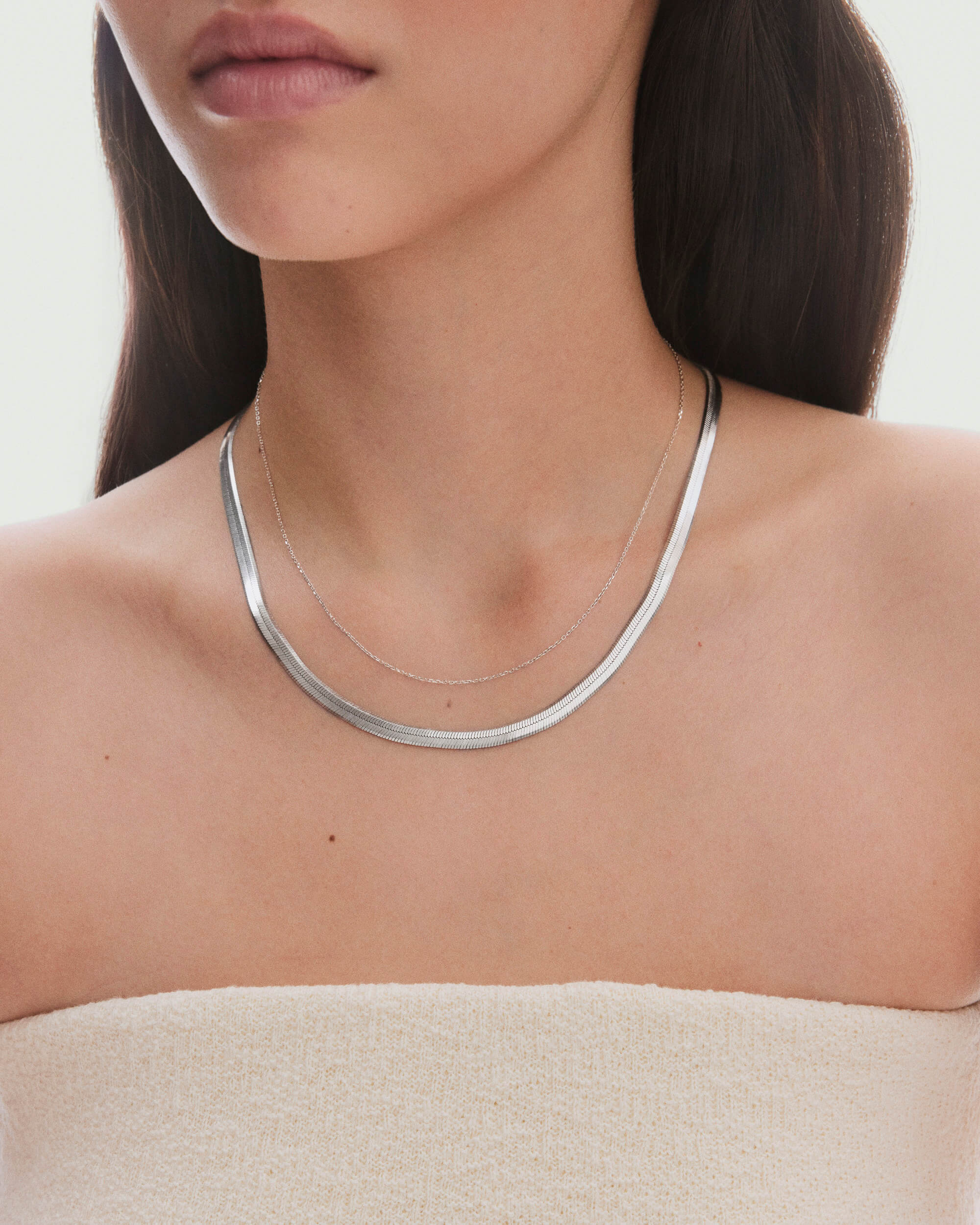 Bold Herringbone Chain Necklace