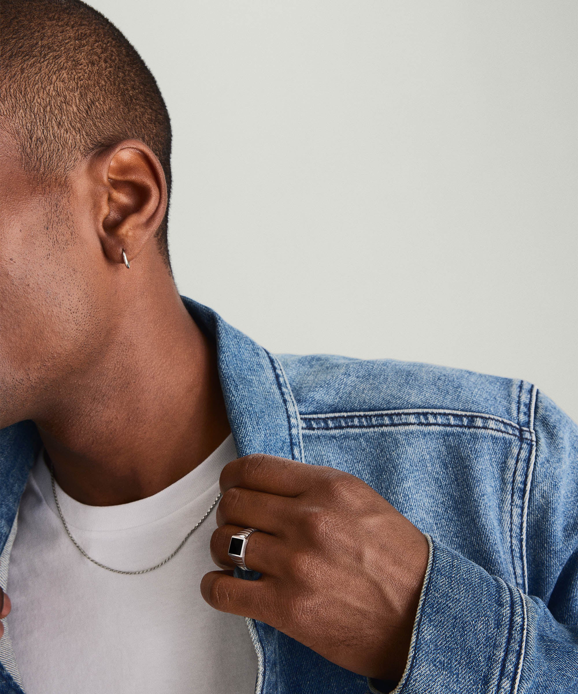 Black Onyx Square Signet Ring