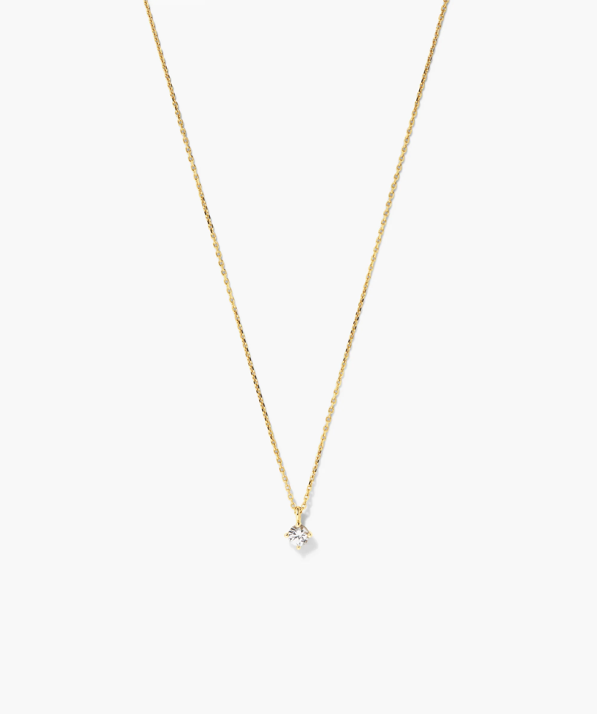 Round Lab Grown Sapphire Necklace