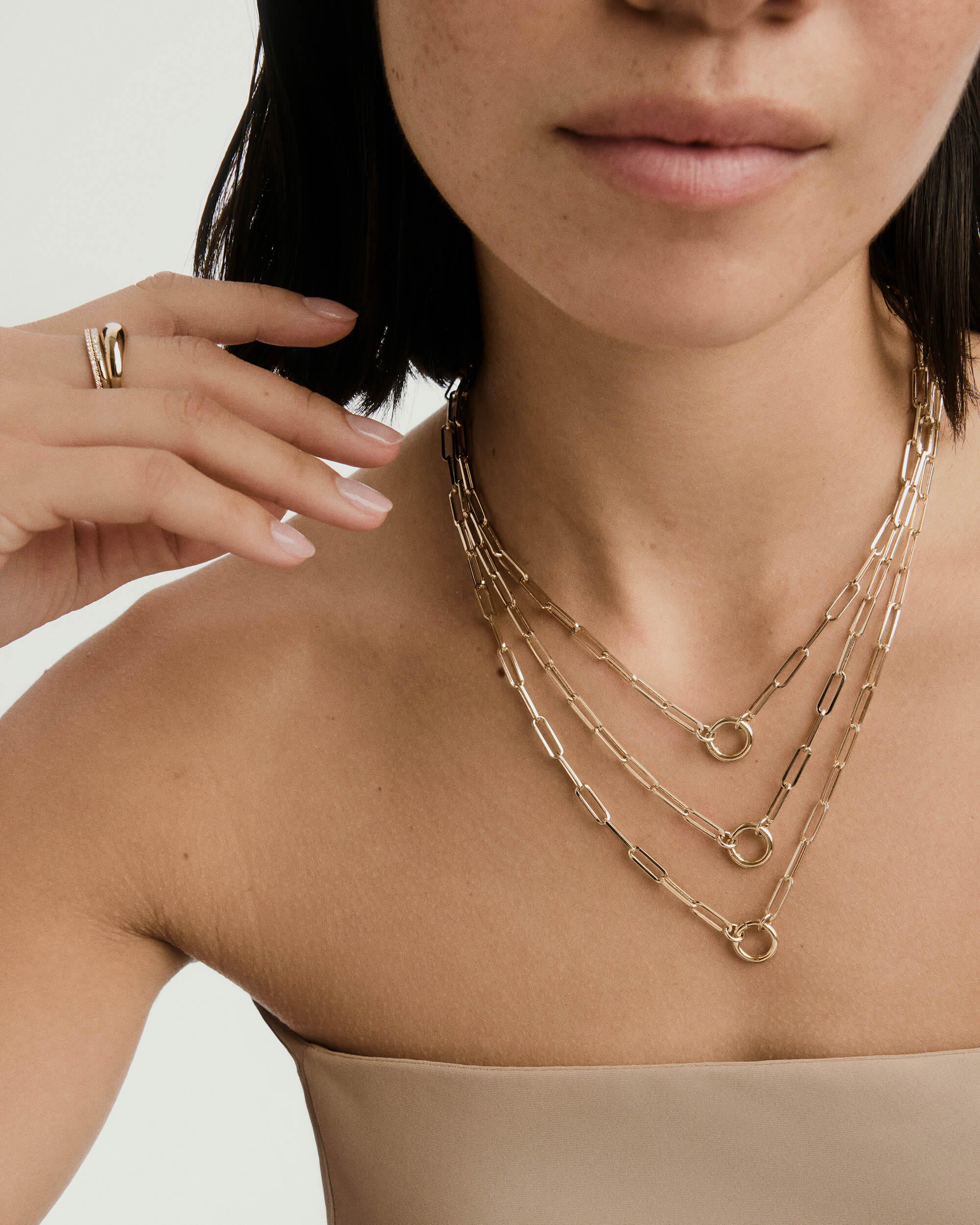 Paperclip Chain Charm Necklace