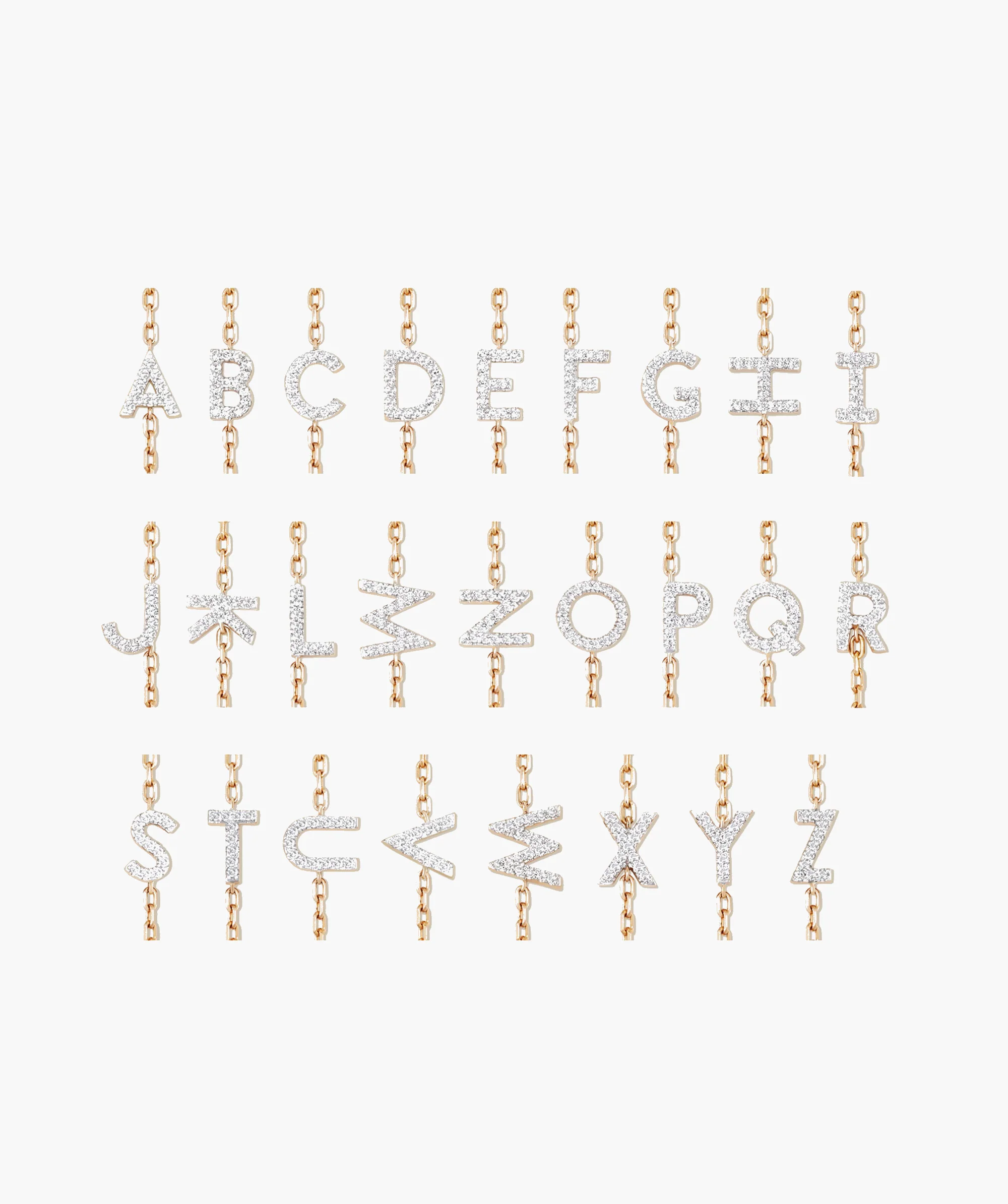 Diamond Letter Bracelet