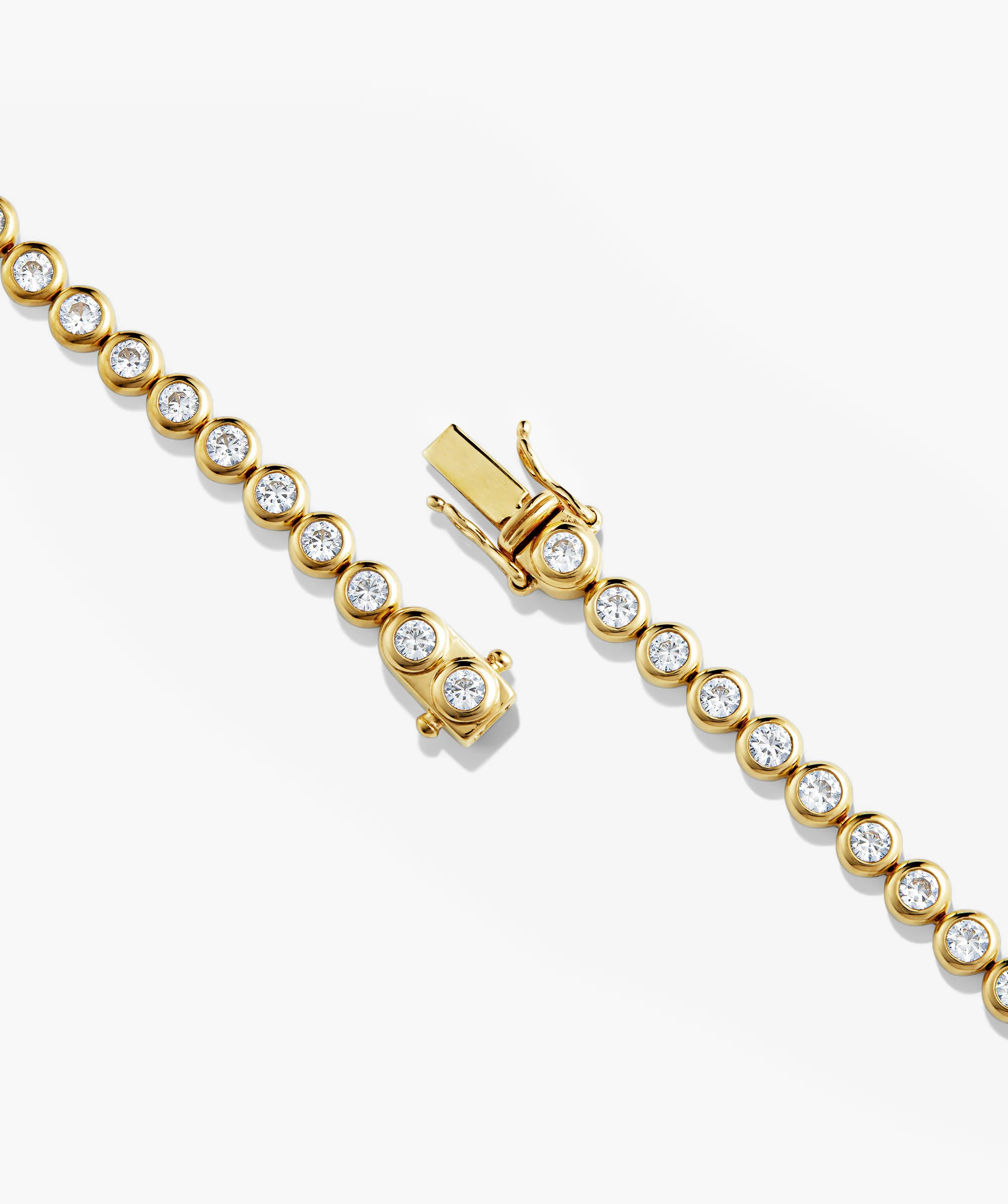 Zadie Bezel Lab Grown Sapphire Tennis Bracelet