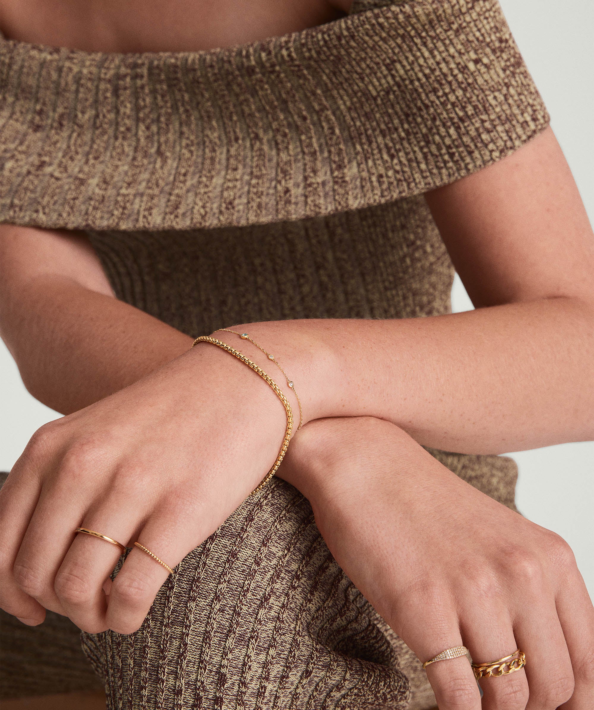 Multi Gemstone Station Bracelet