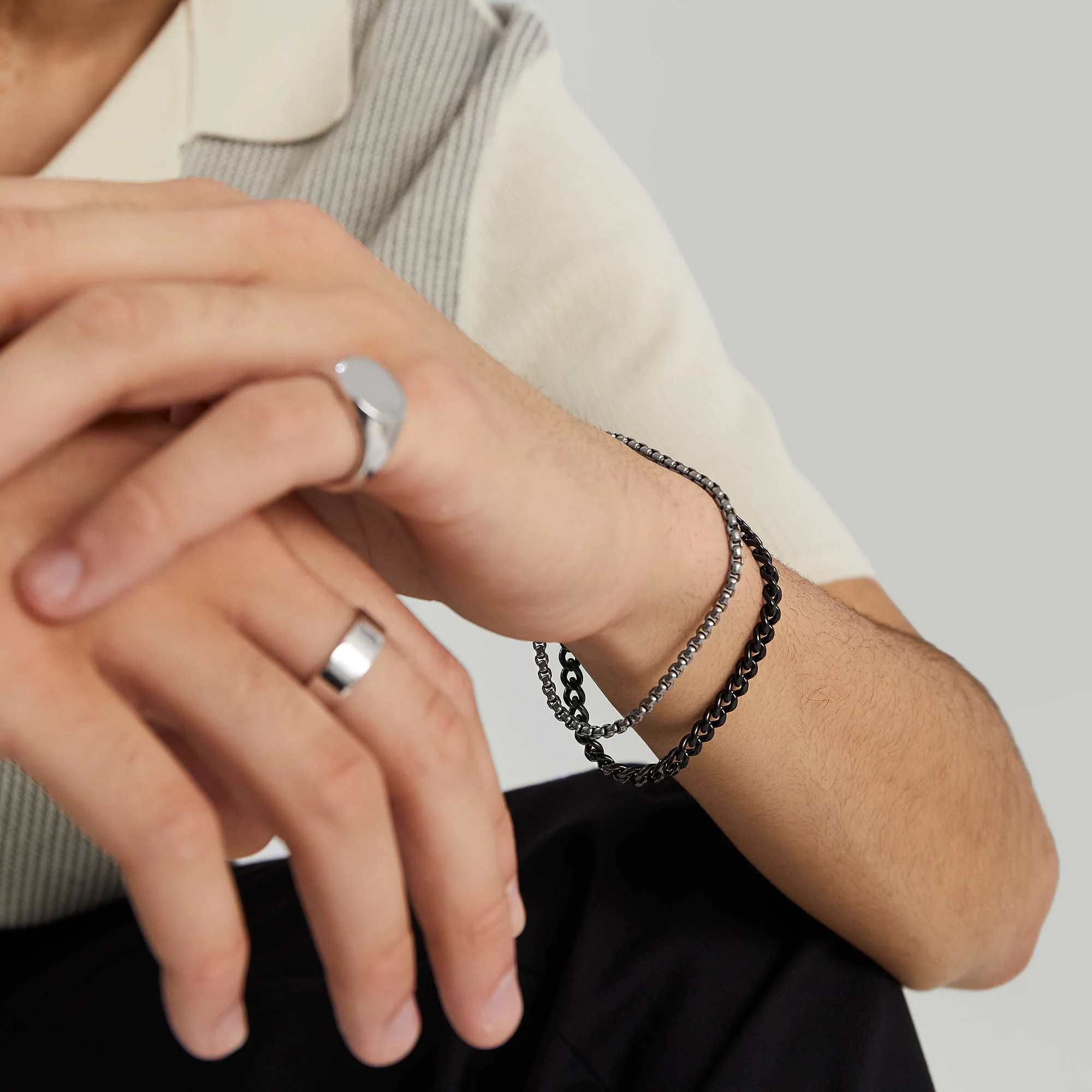 Round Box Chain Bracelet