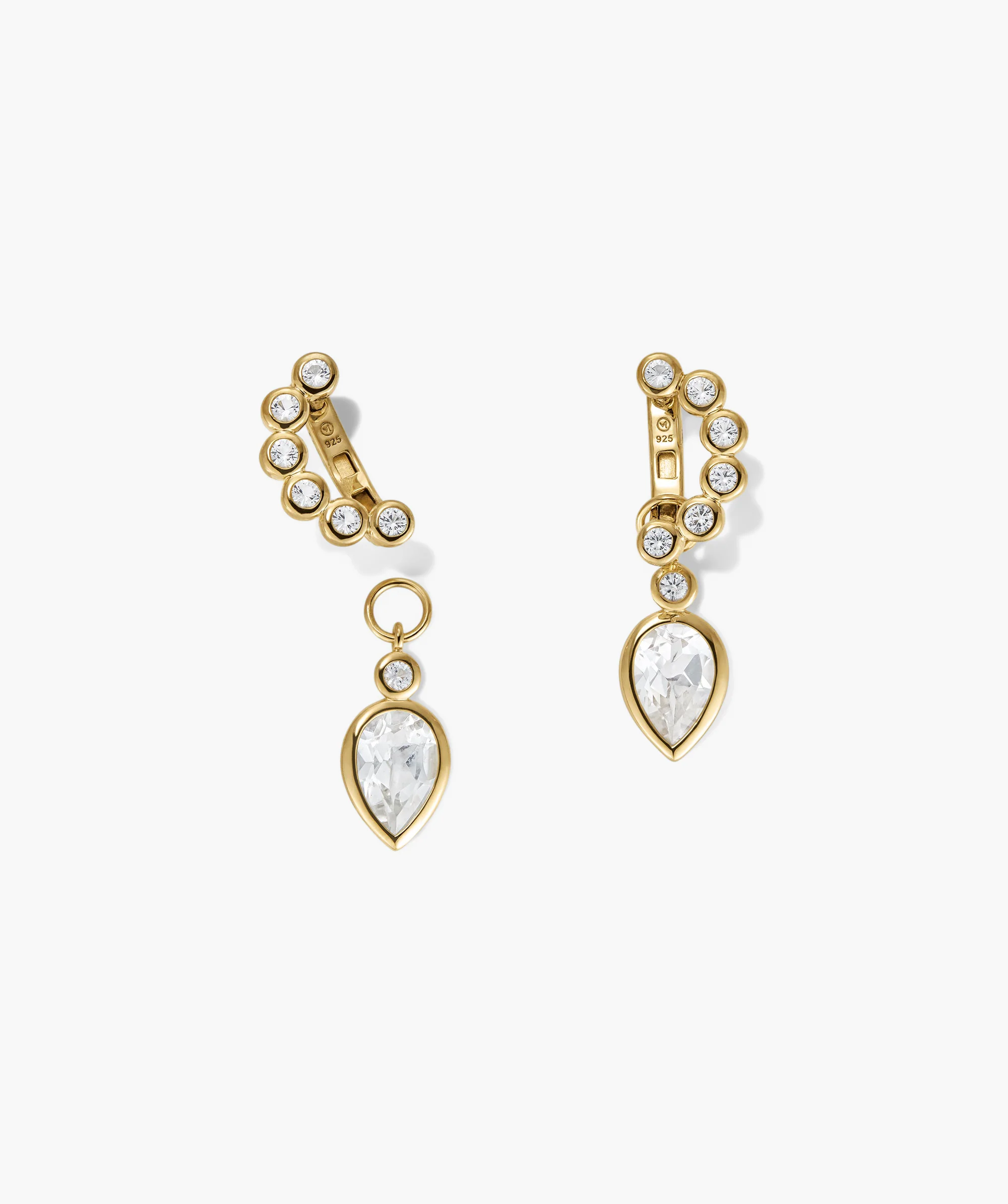 Remy Gemstone Charm Hoops