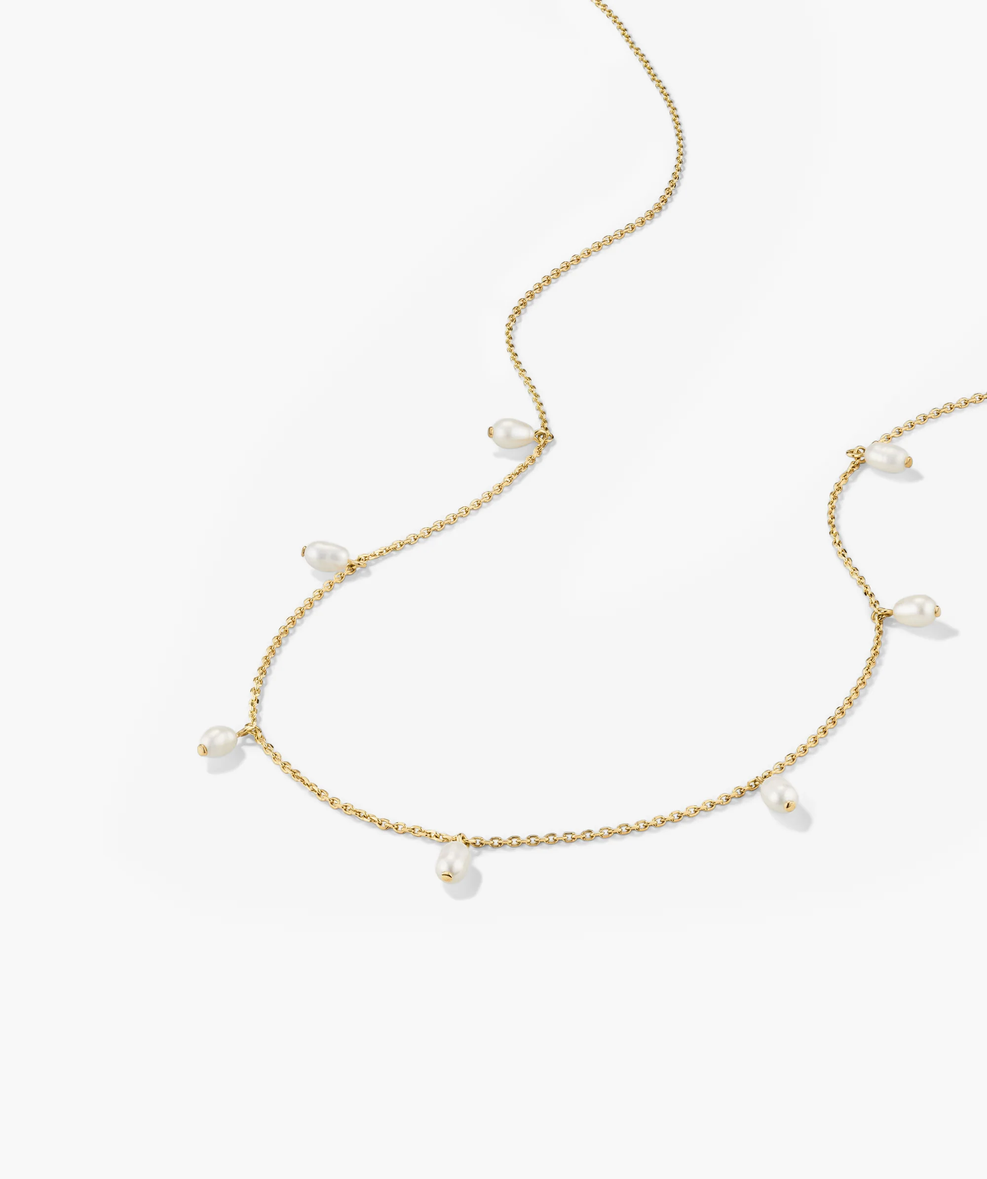 Tiny Pearl Station Necklace