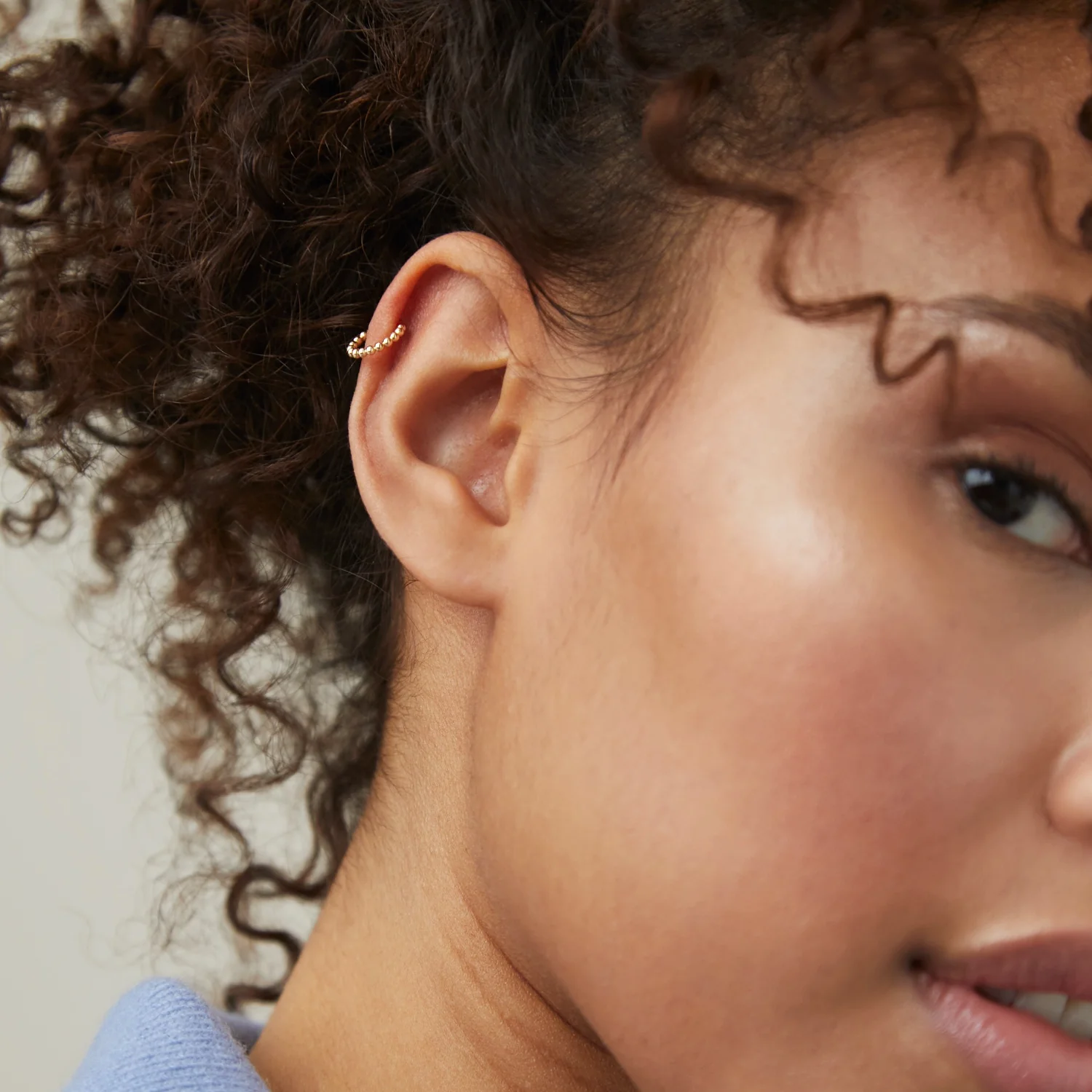 Cartilage Beaded Mini Hoop