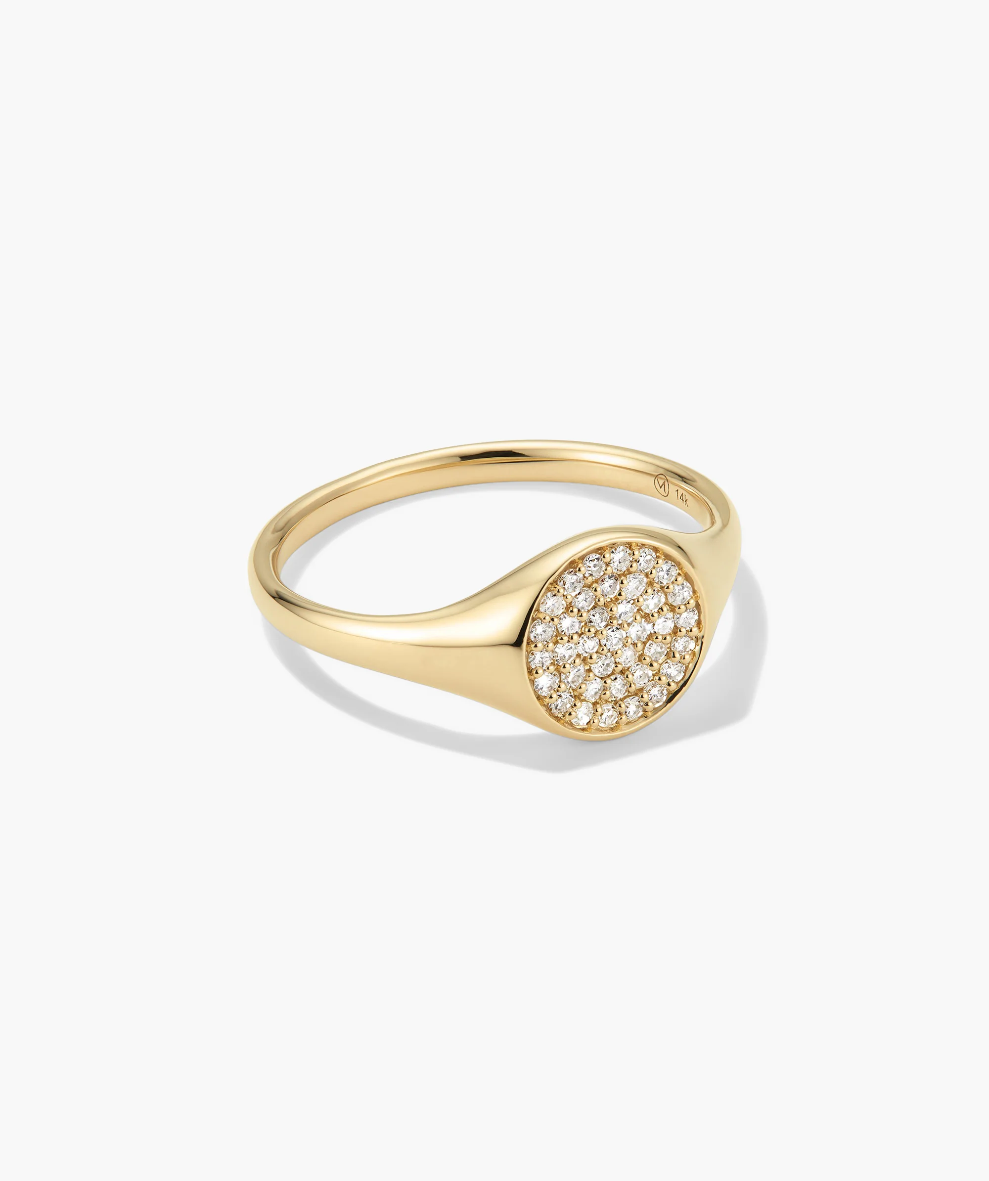 Pavé Diamond Signet Pinky Ring