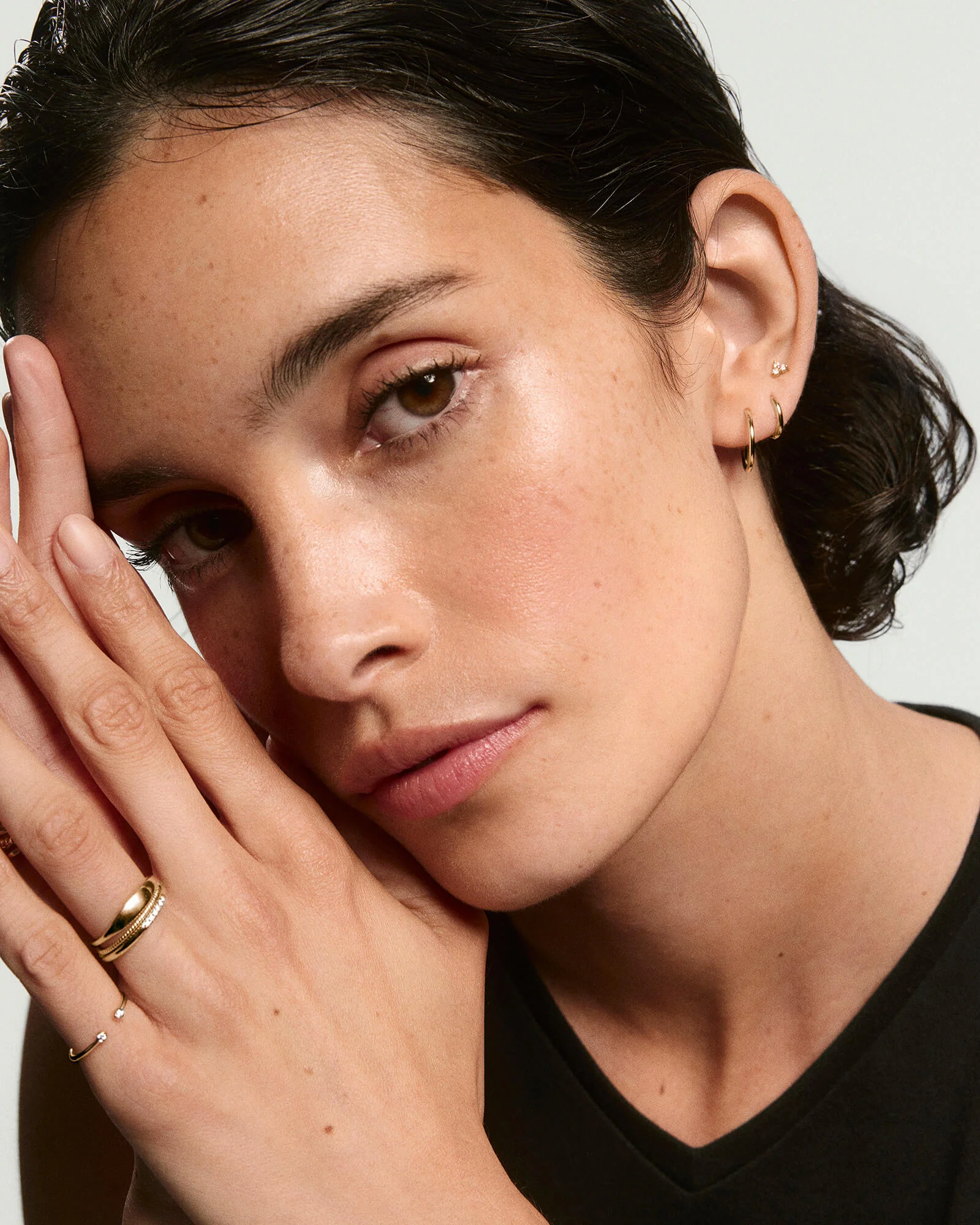 Mini Lotus Diamond Studs