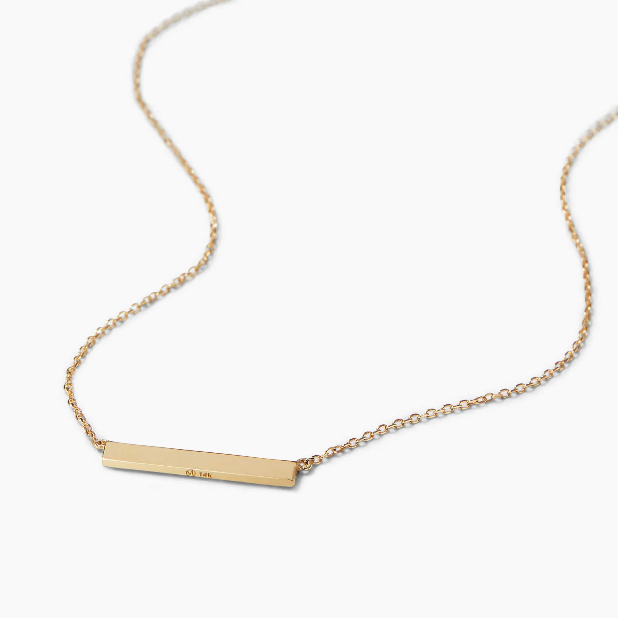 Engravable Bar Necklace