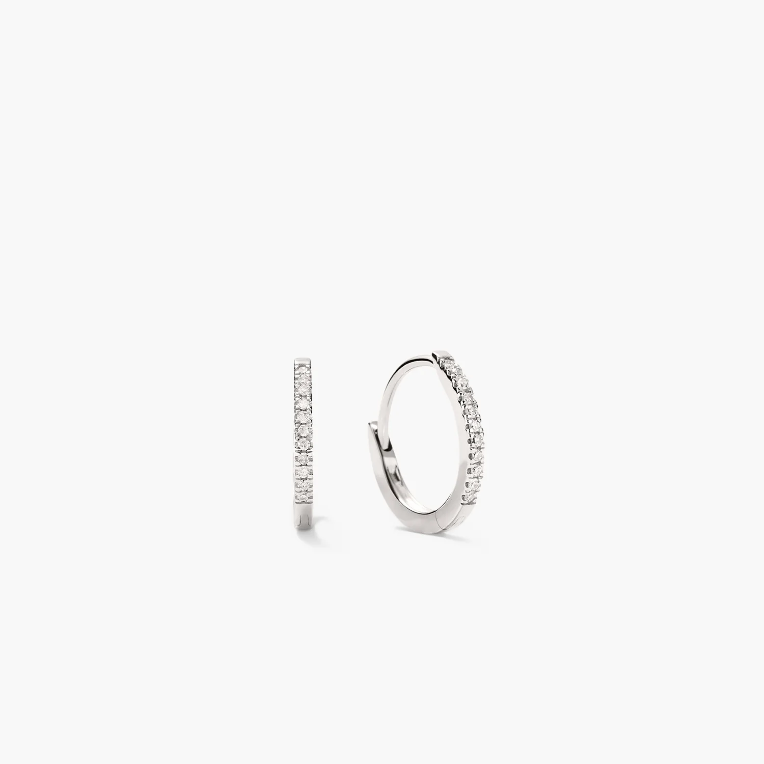 Pavé Diamond Huggie Hoops